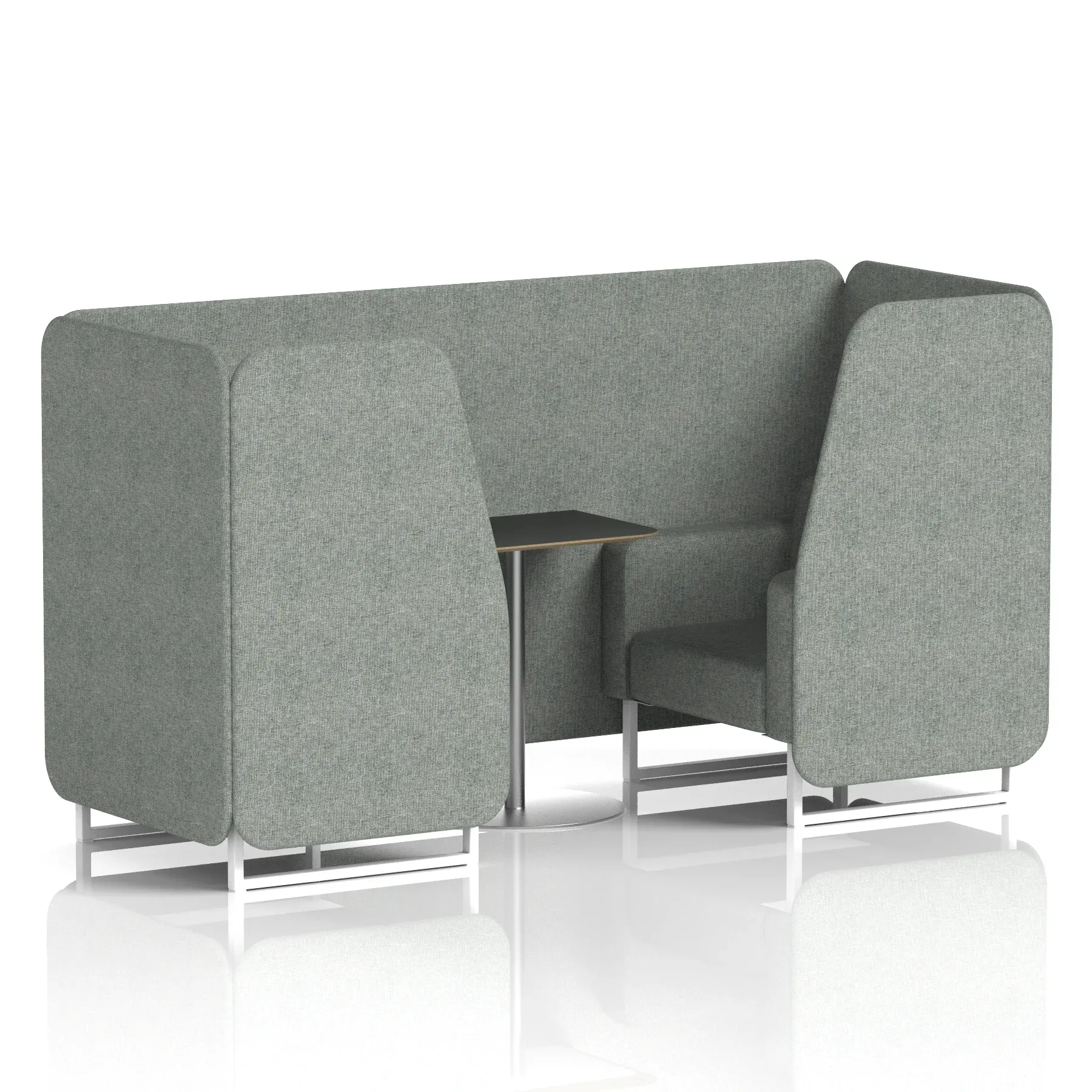 Brixworth Booth With Black Table In Single Tone