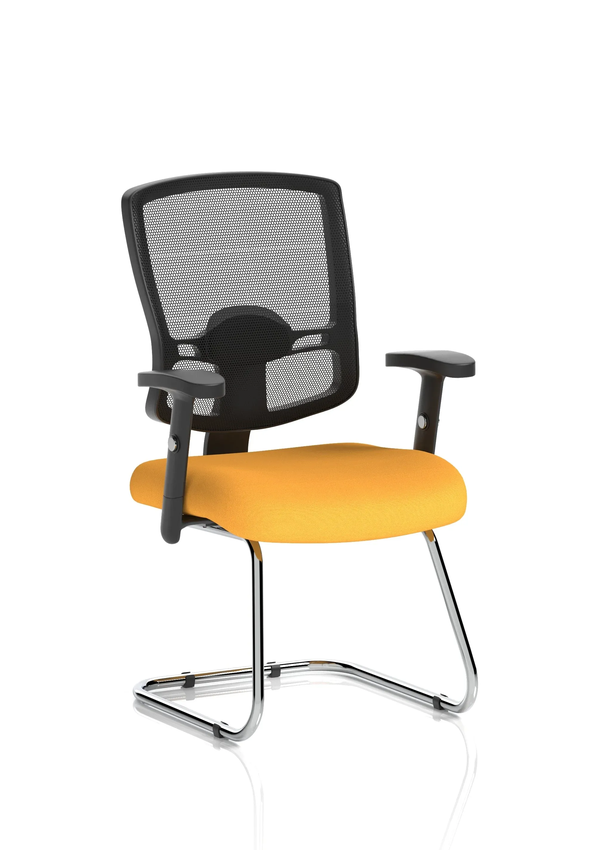 EE - Portland Mesh Back Cantilever Visitor Chair with Arms