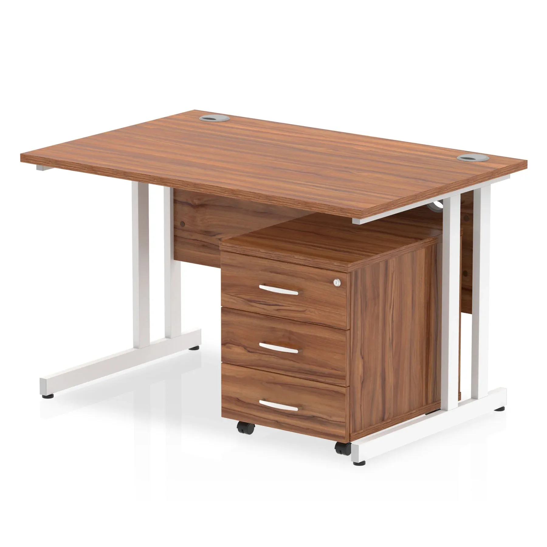 OE - Impulse 1200mm Cantilever Straight Desk With Mobile Pedestal