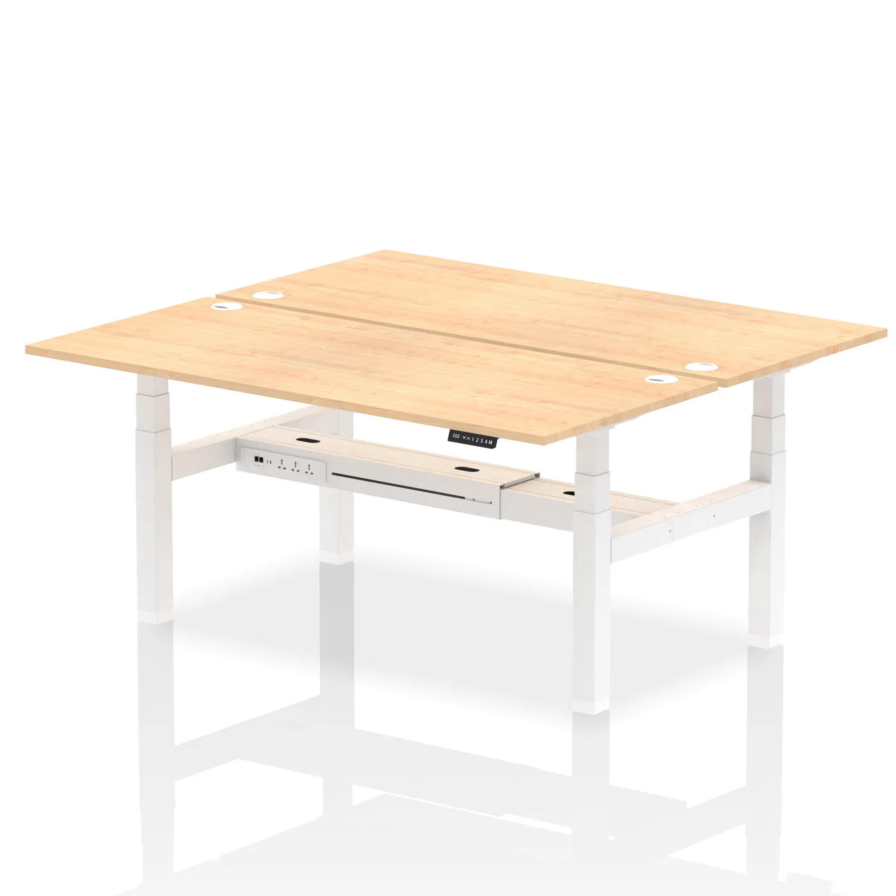 Air Back-to-Back Height Adjustable Bench Desk - 2 Person