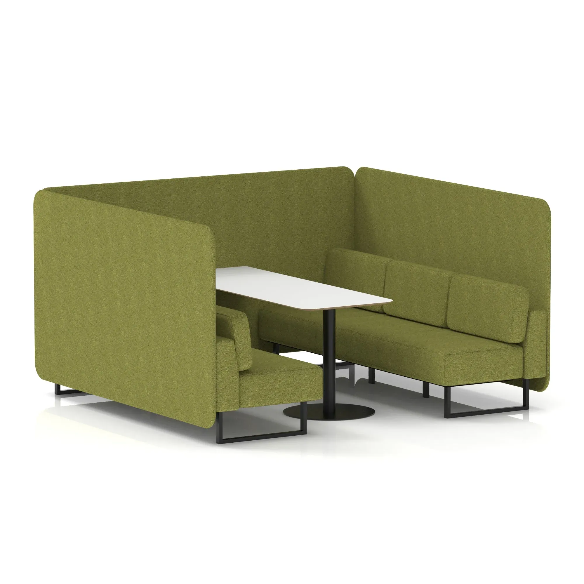 EE - Brixworth Bench Booth With White Table In Single Tone