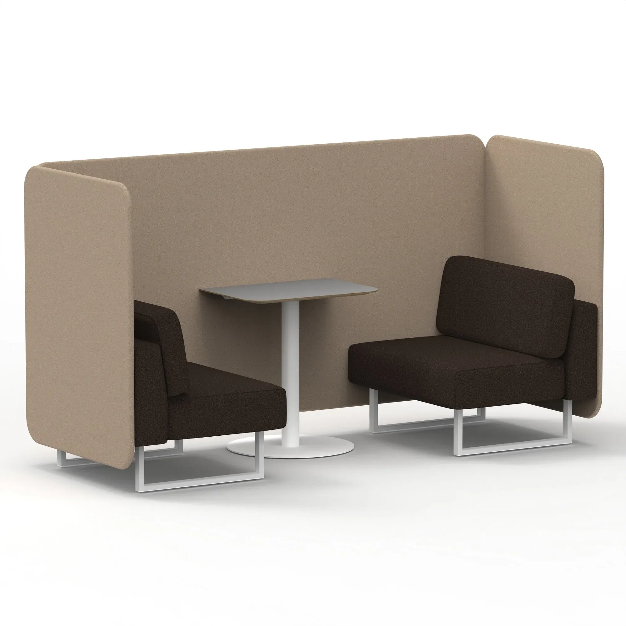 Brixworth Bench Booth With Grey Table In Two Tone