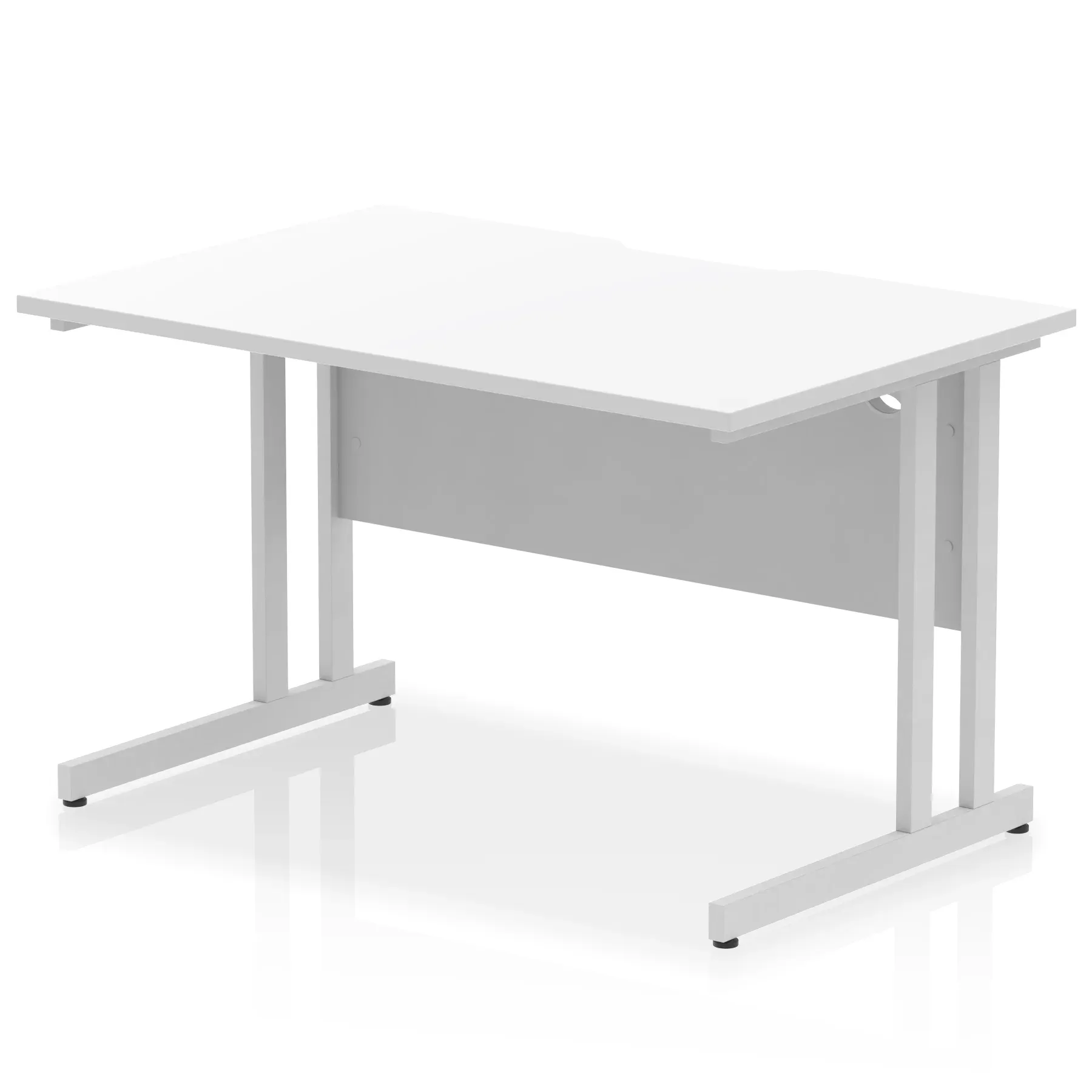 Impulse Scalloped Edge 1200mm Straight Desk Cantilever Leg