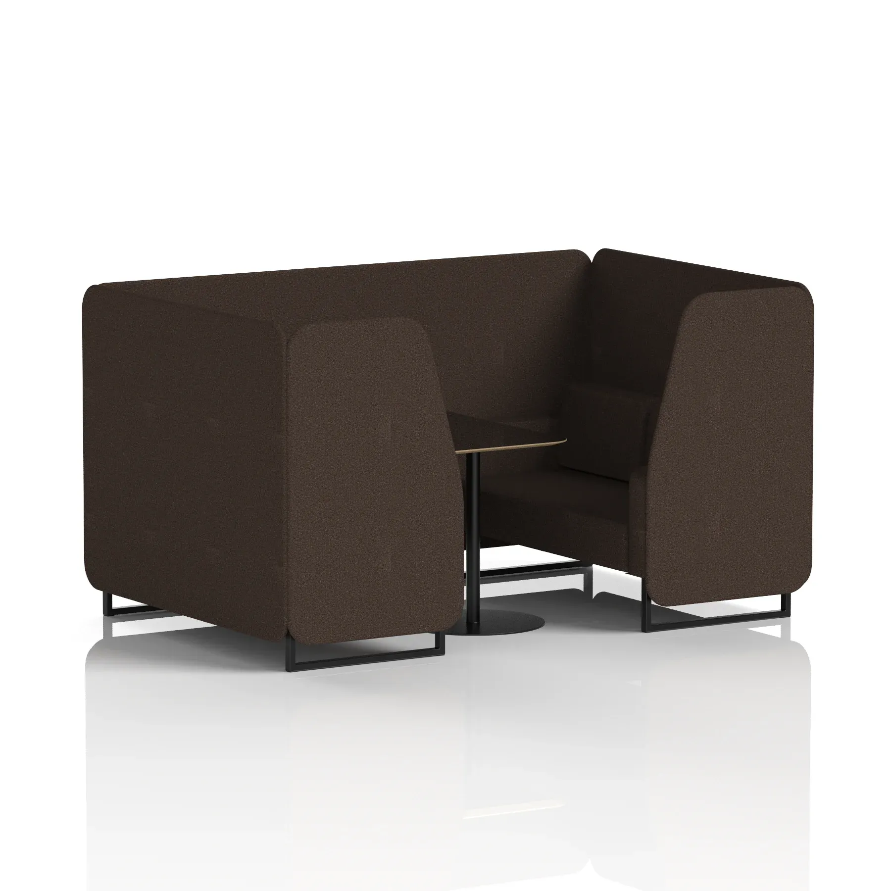 Brixworth Booth With Black Table In Single Tone