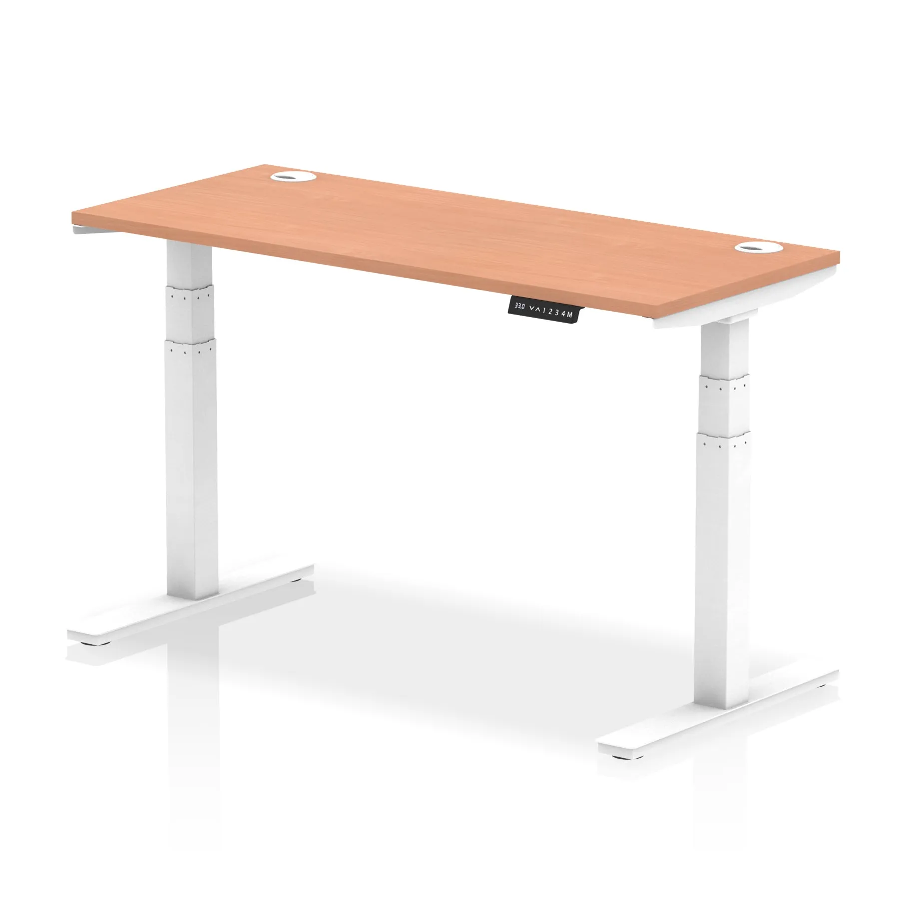 EE - Air Height Adjustable Slimline Desk With Cable Ports