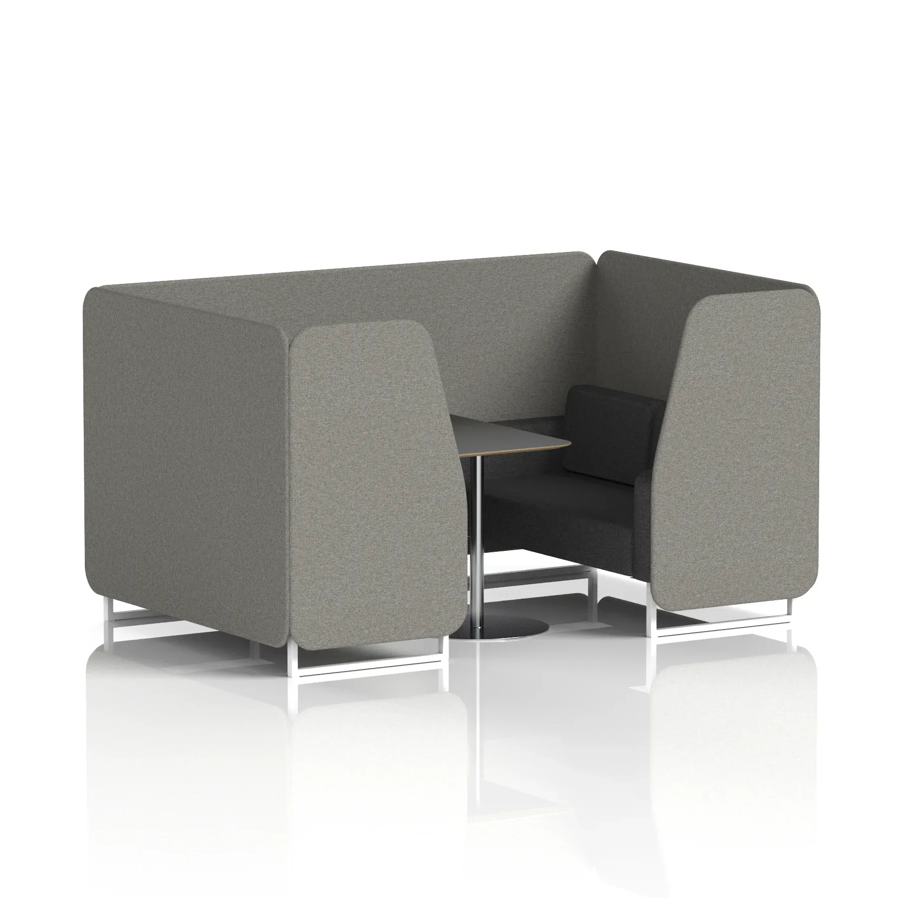 Brixworth Booth With Black Table In Two Tone