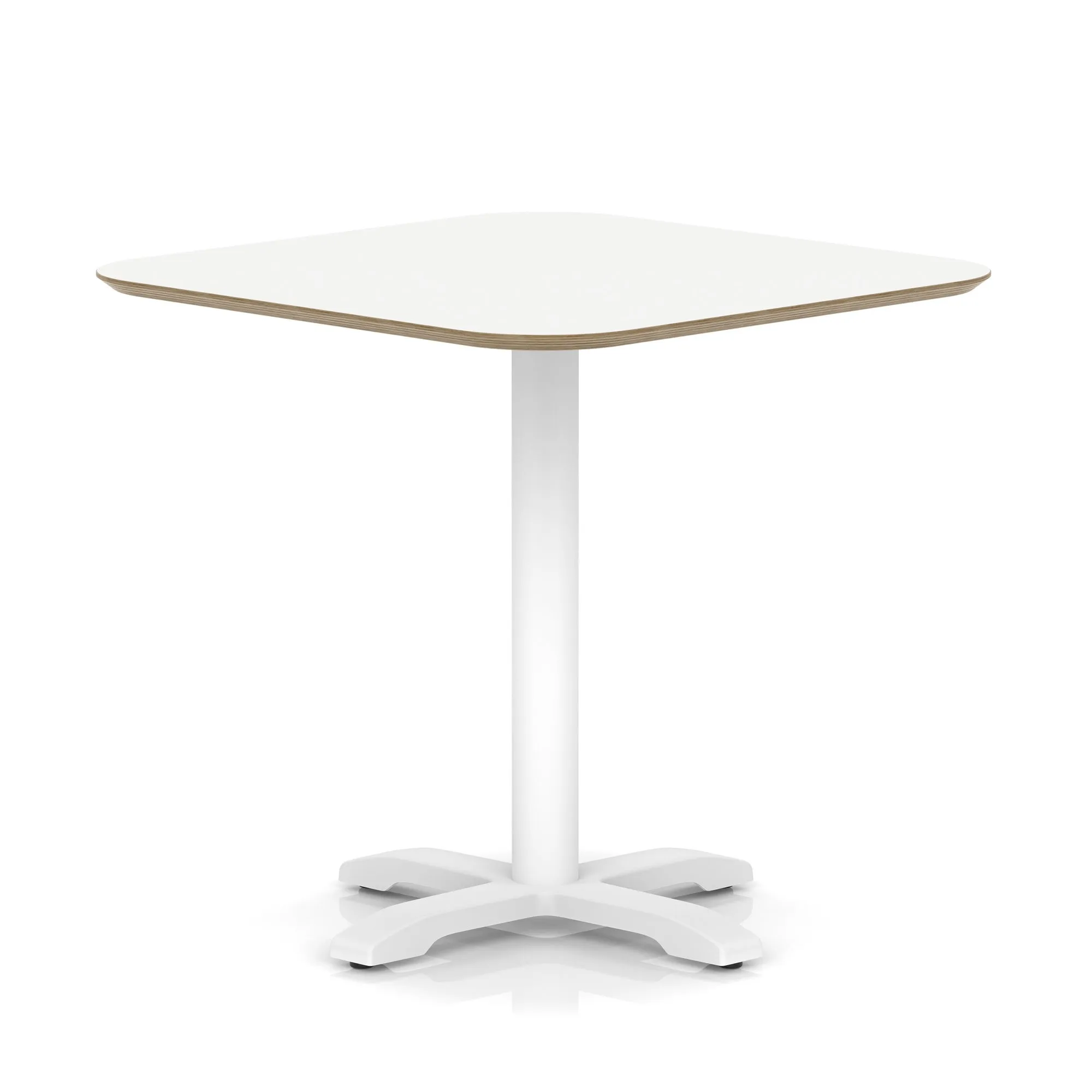 Brixworth Square Coffee Table With Cross Base - White Leg