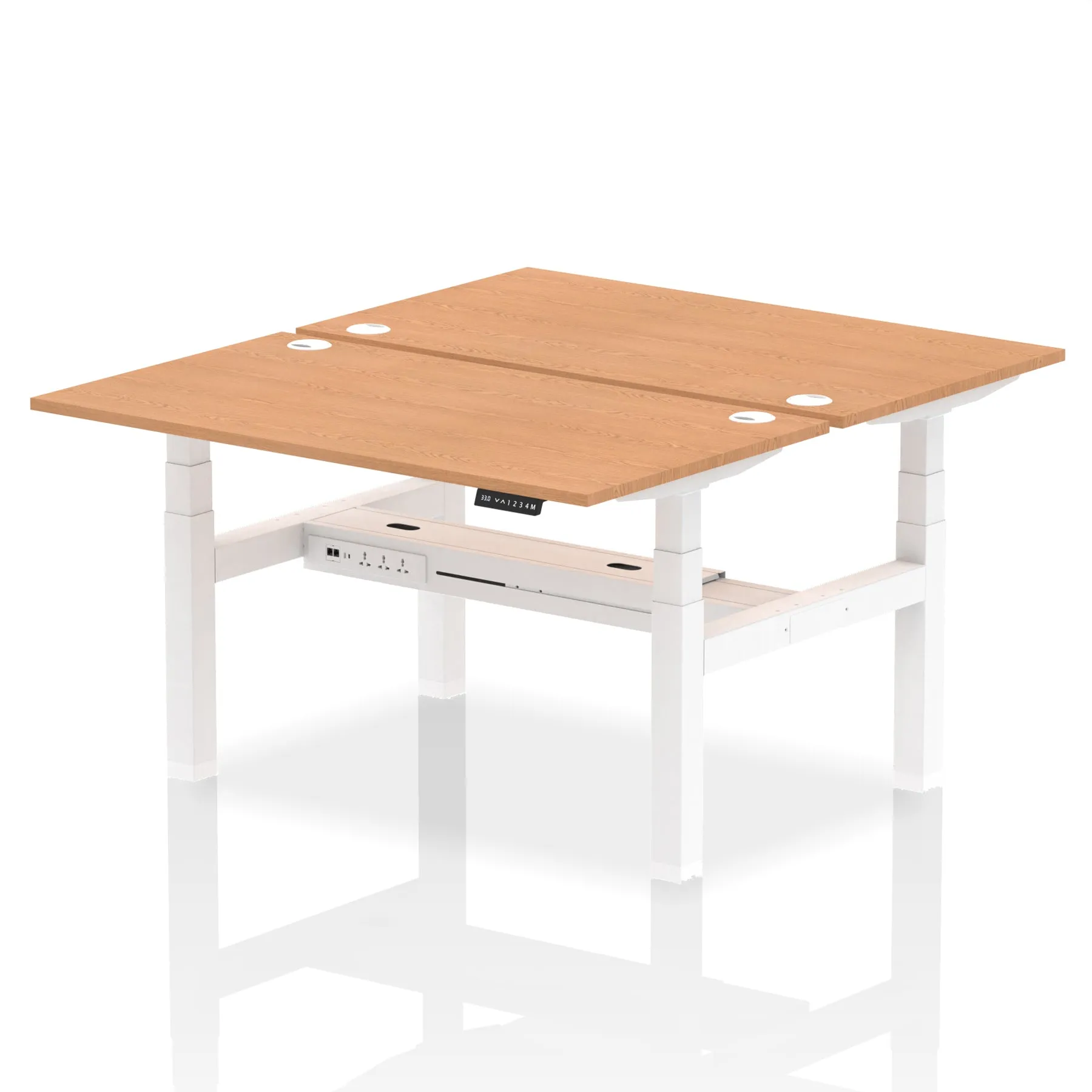 Air Back-to-Back Height Adjustable Bench Desk - 2 Person