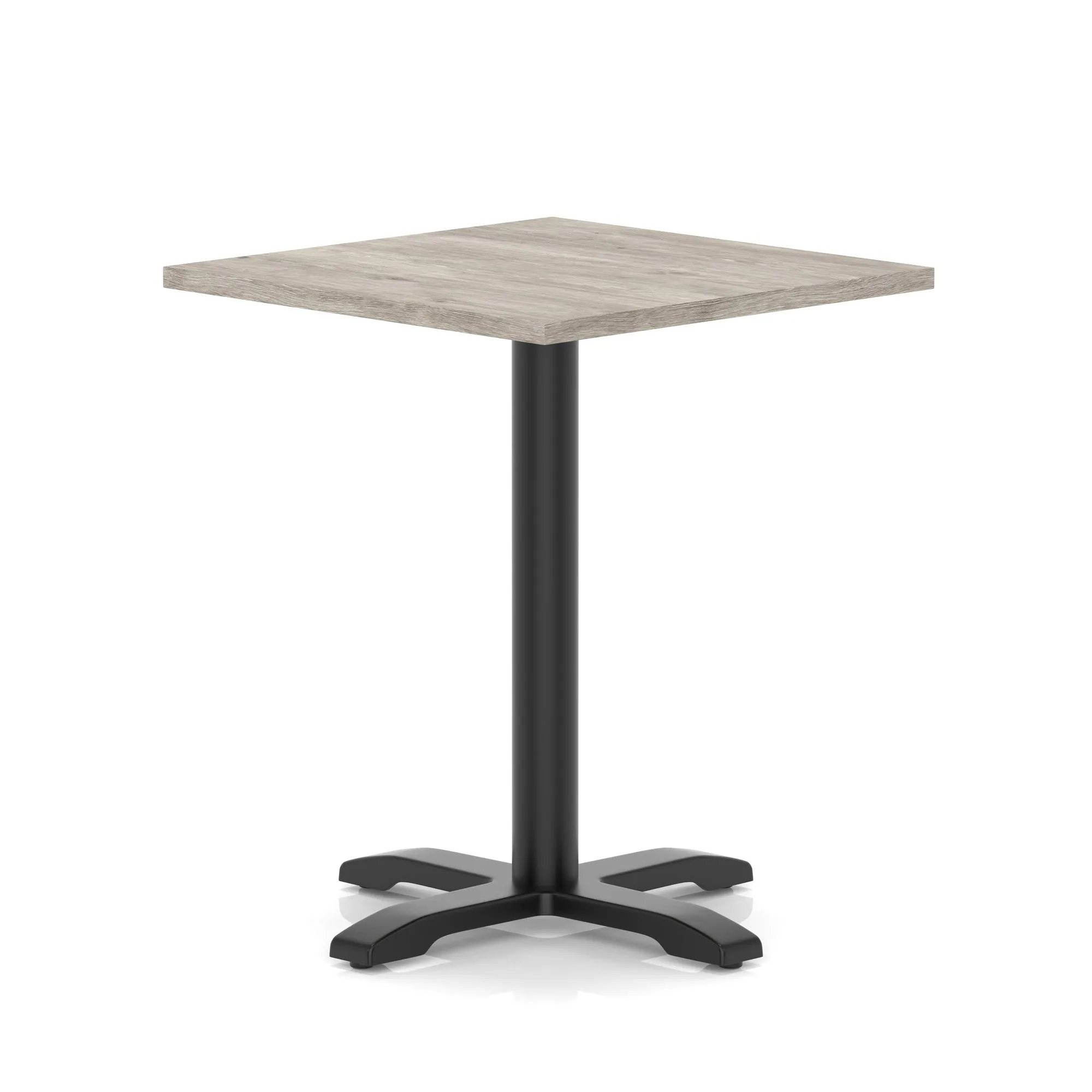 EE - Italia Square Poseur Table With Cross Base Black Leg