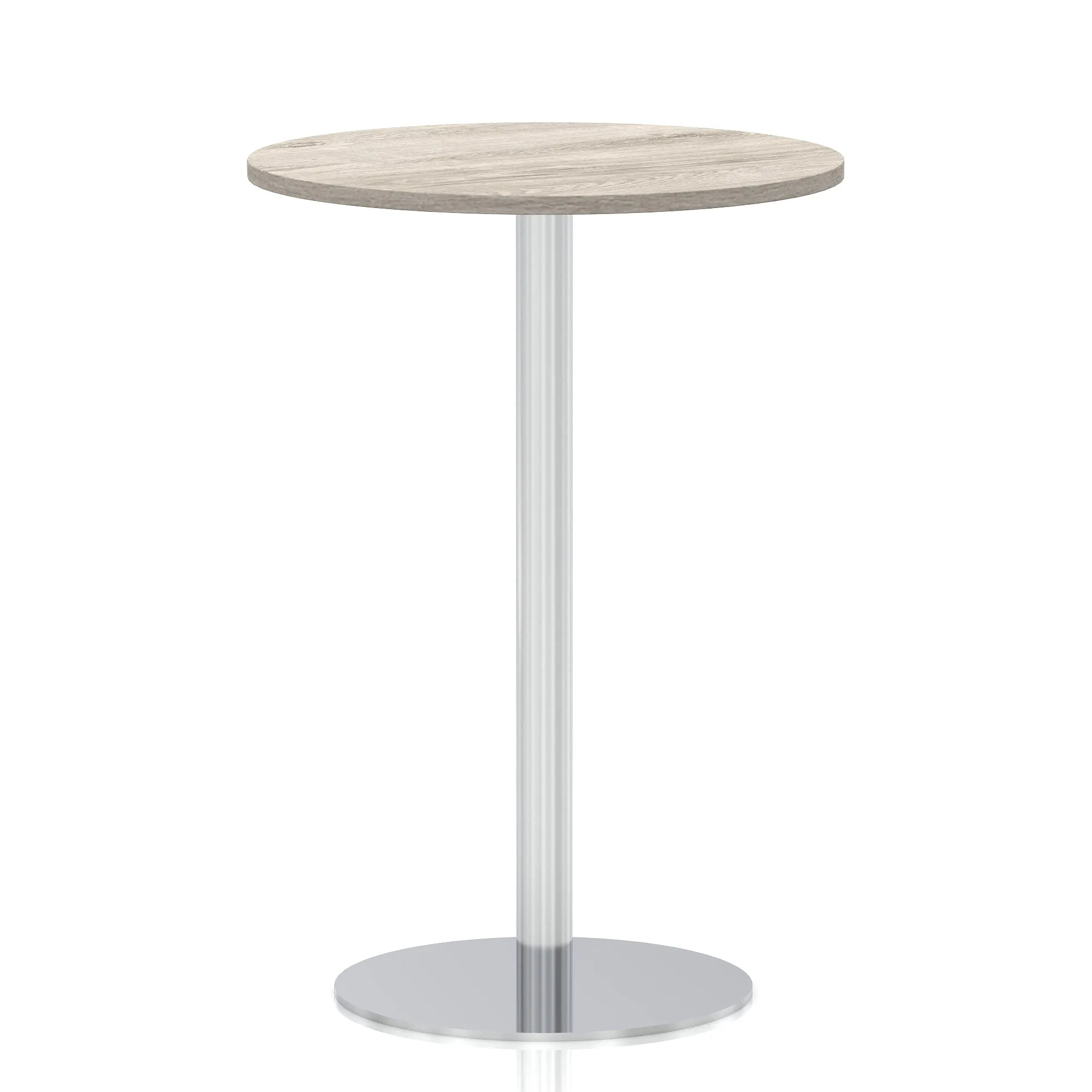 EE - Italia Round Poseur Table Silver Leg