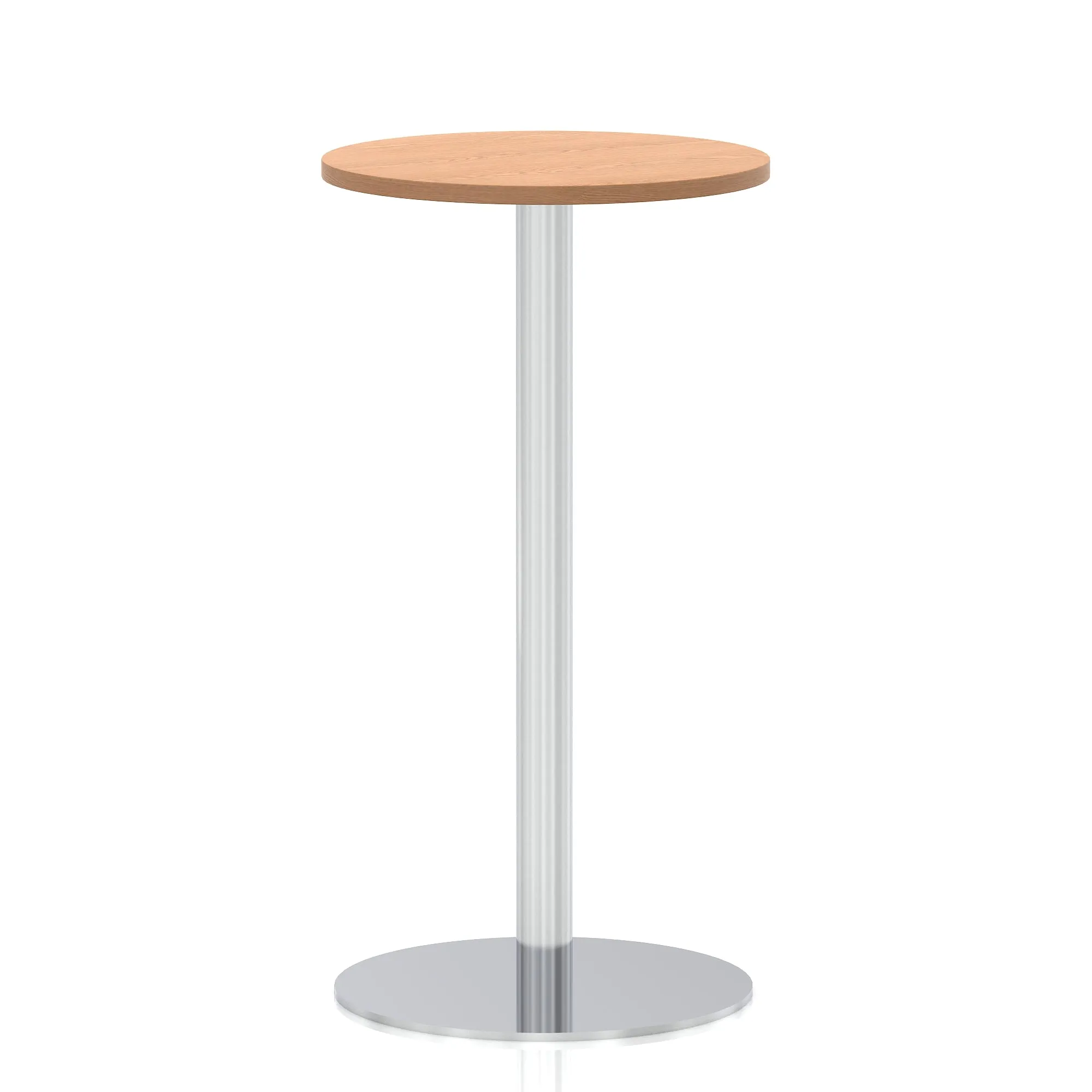 Italia Round Poseur Table Silver Leg