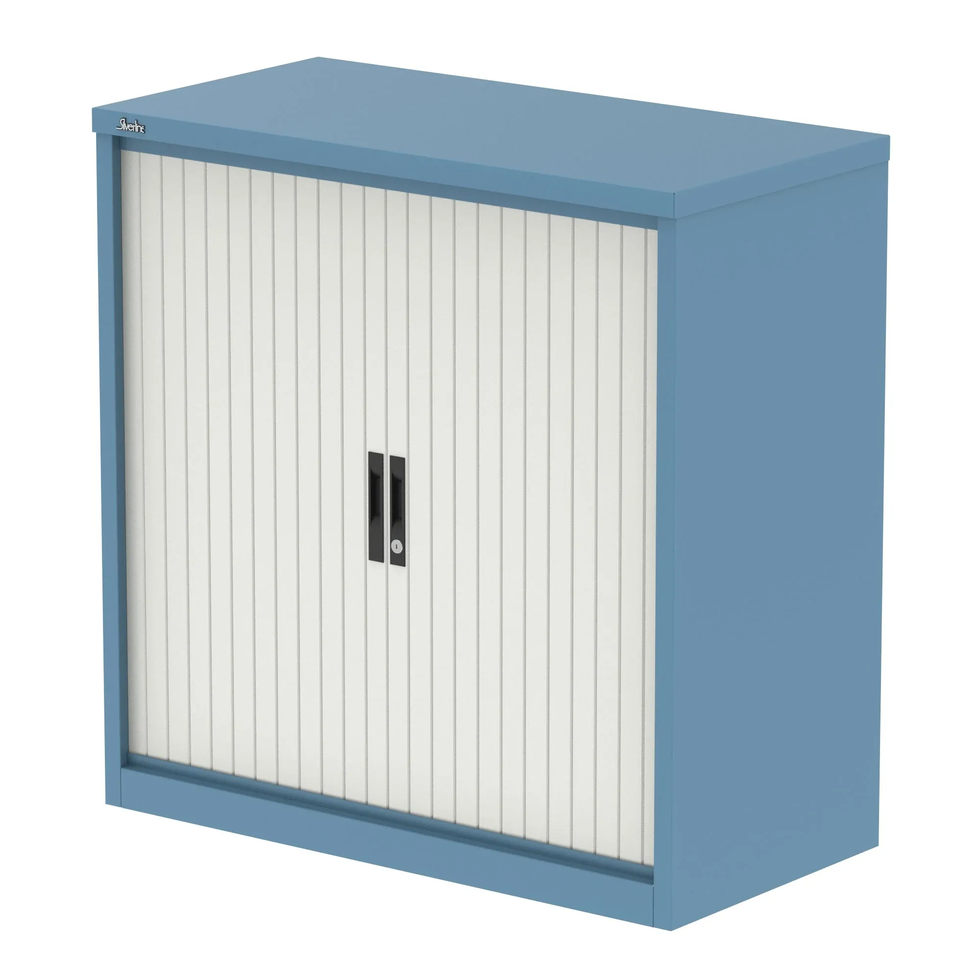 EE - Qube Side Tambour Cupboard With Shelves