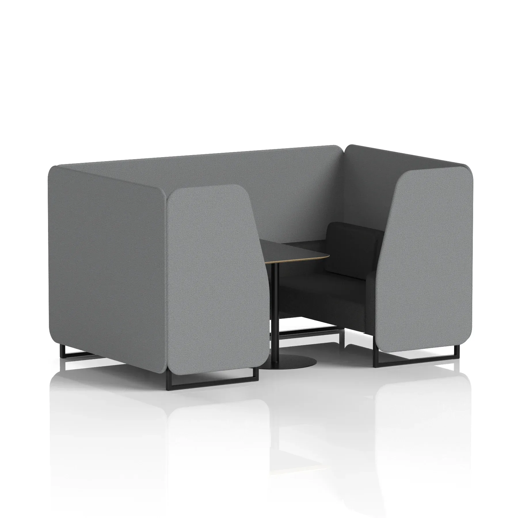 Brixworth Booth With Black Table In Two Tone