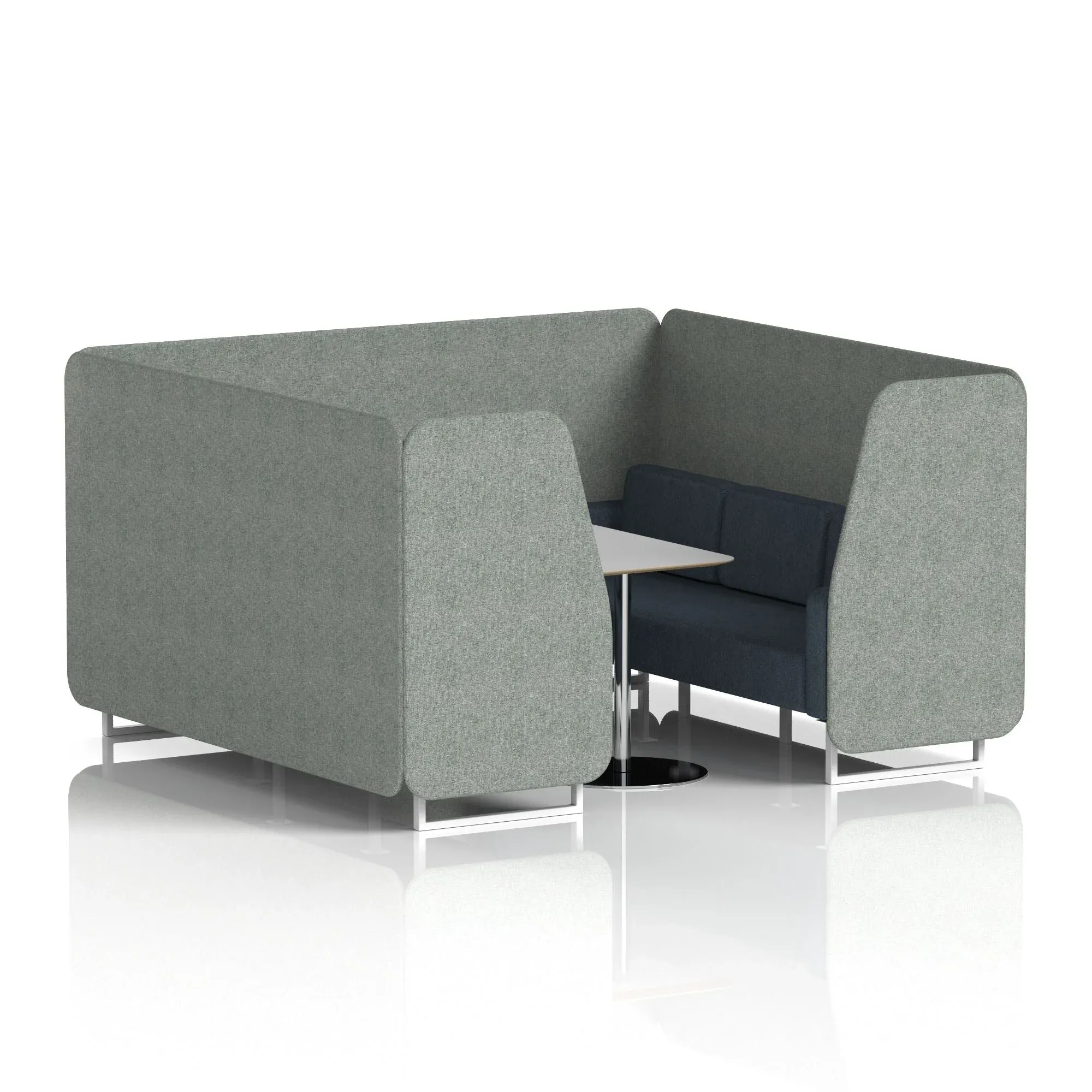 Brixworth Booth With Grey Table In Two Tone