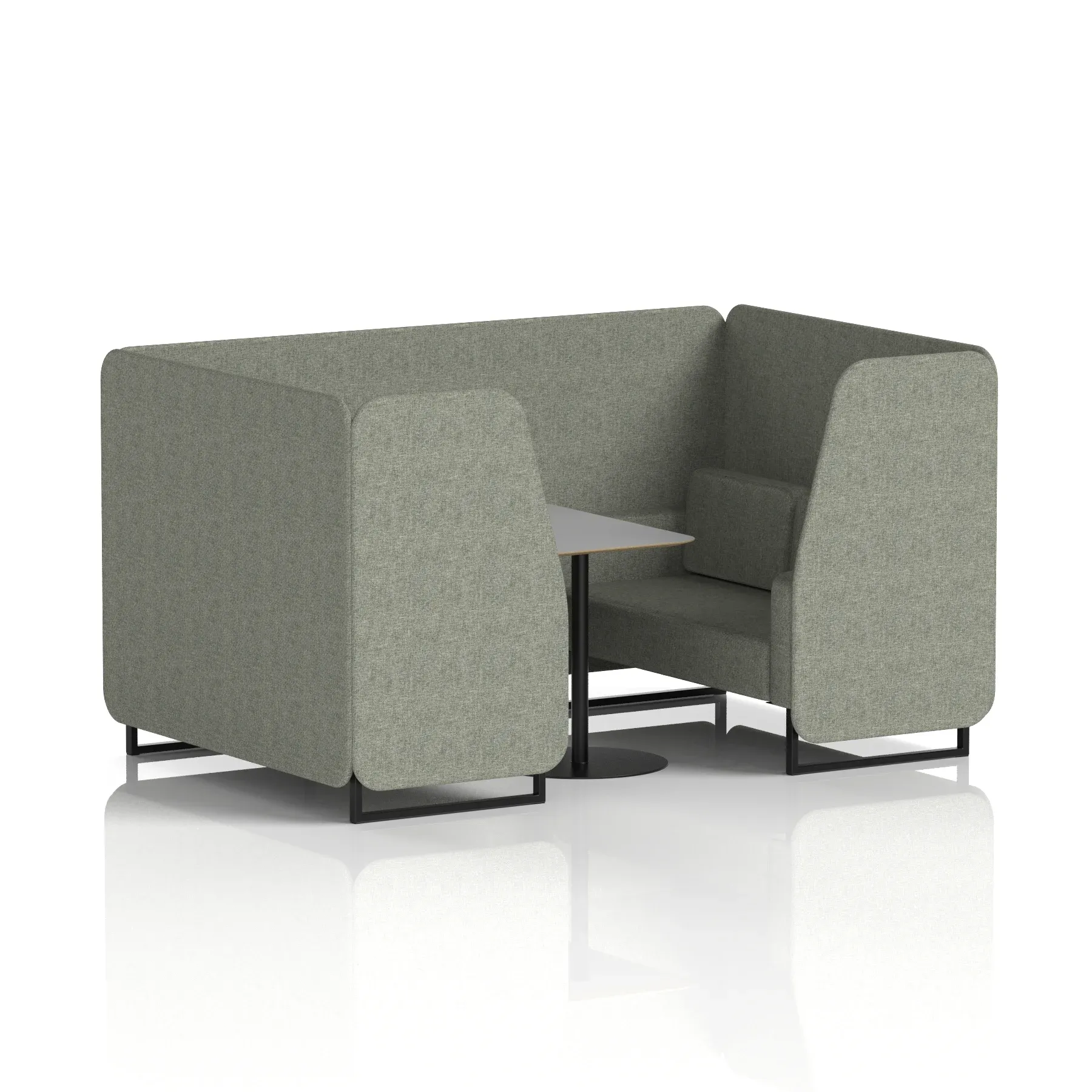 Brixworth Booth With Grey Table In Single Tone