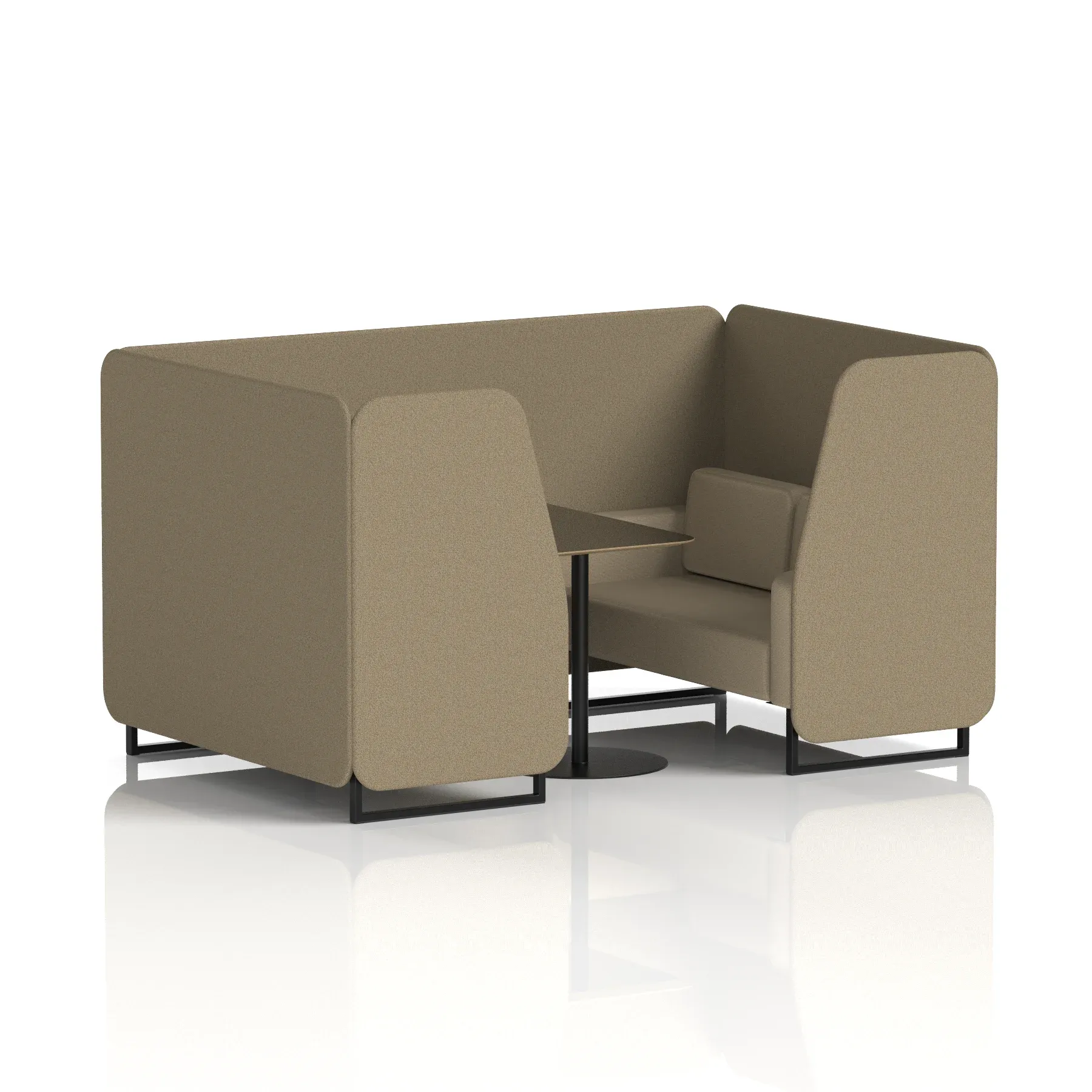 Brixworth Booth With Black Table In Two Tone