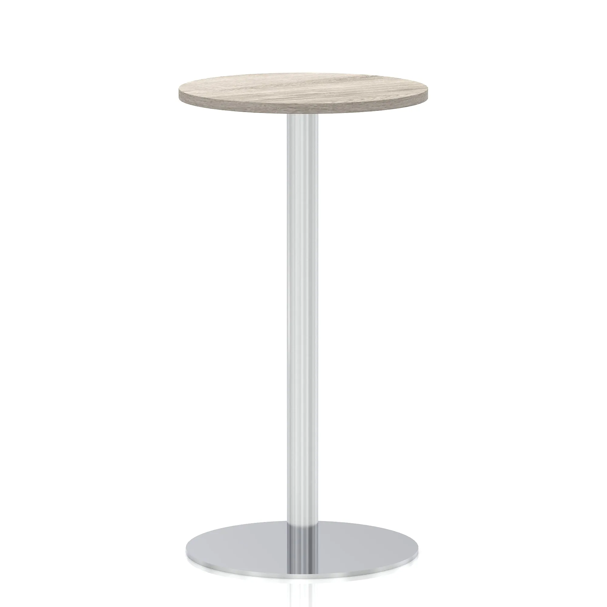 EE - Italia Round Poseur Table Silver Leg