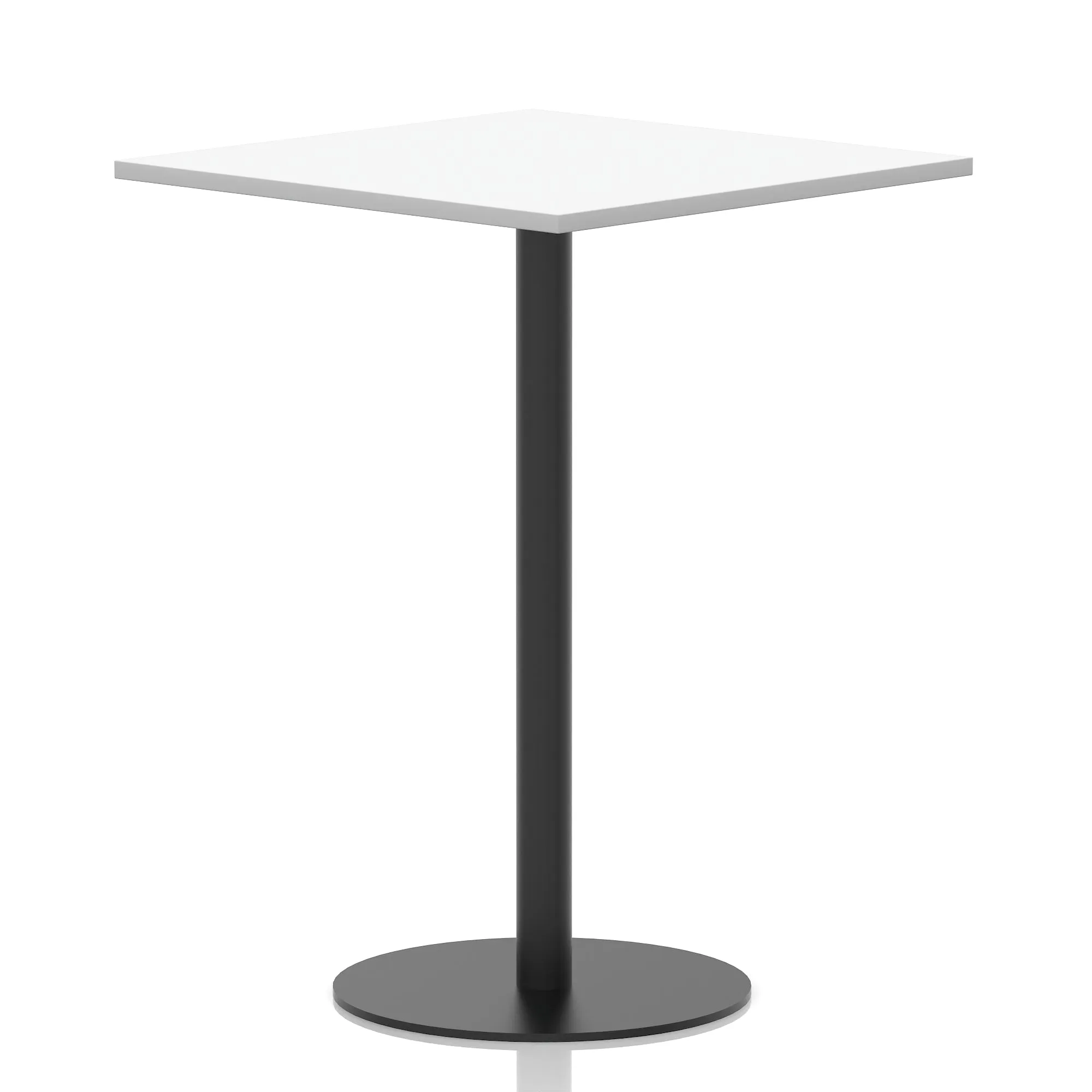 Italia Square Poseur Table Black Leg