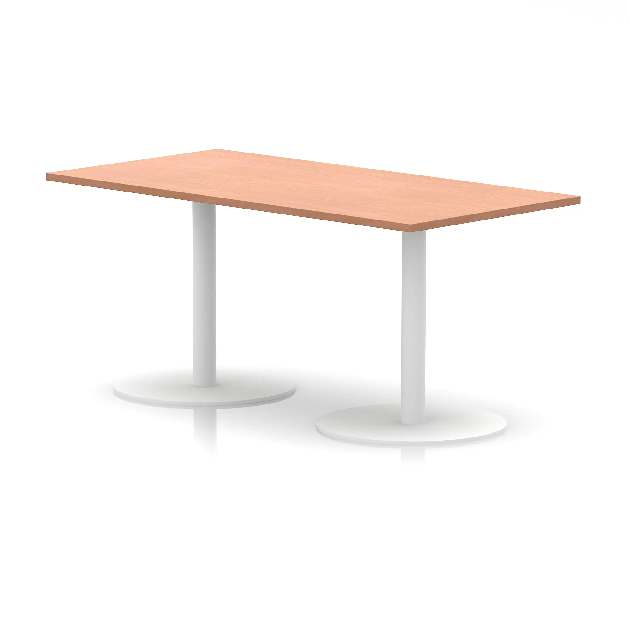 EE - Italia Rectangular Poseur Table White Leg