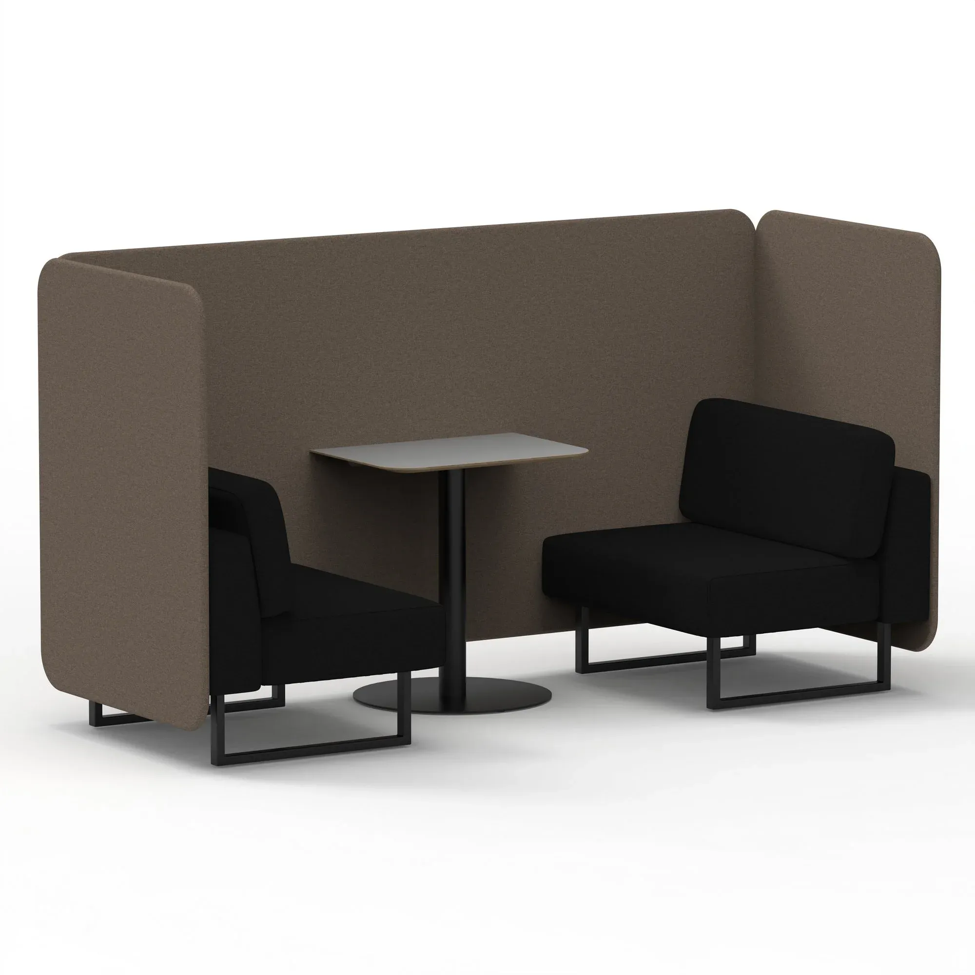 Brixworth Bench Booth With Grey Table In Two Tone