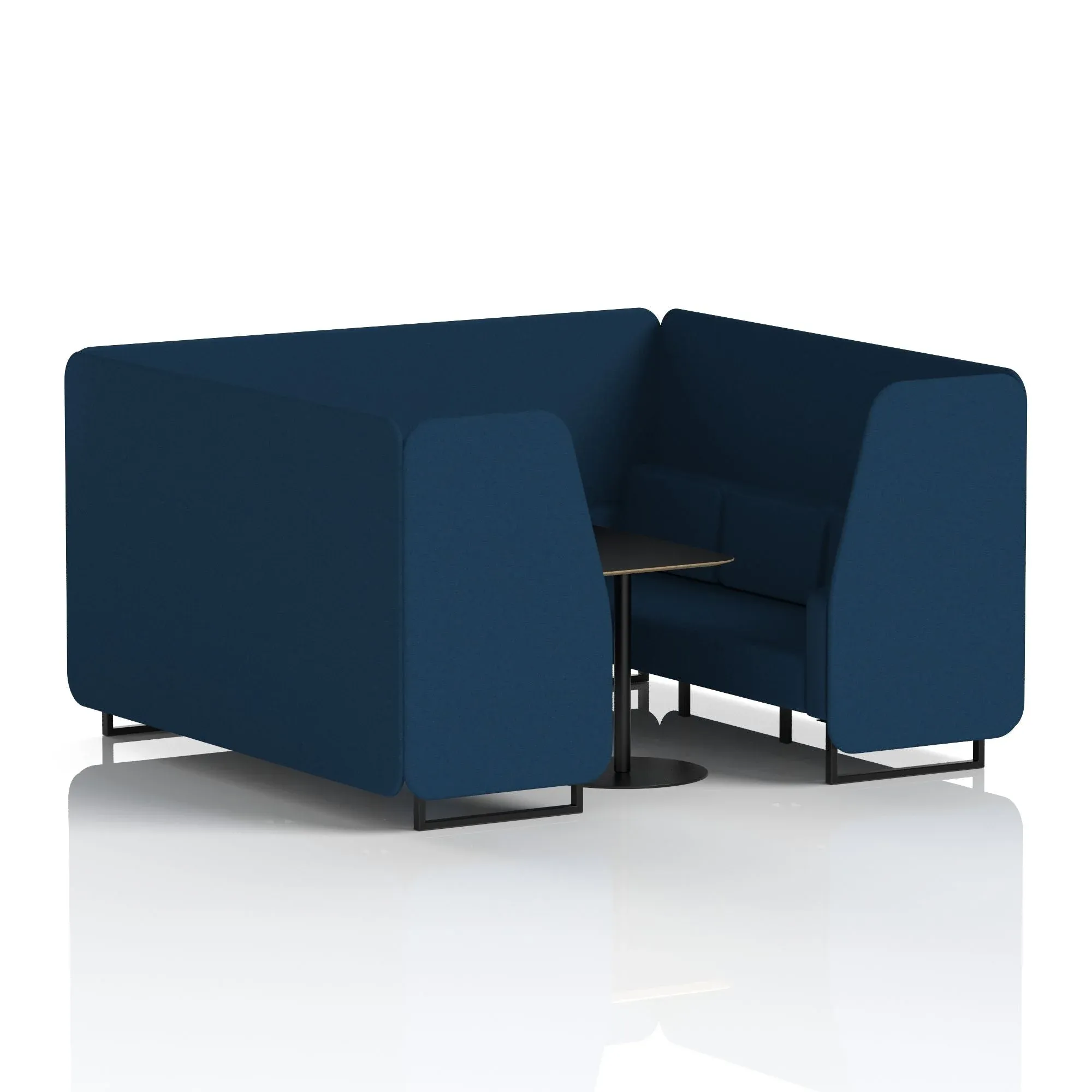Brixworth Booth With Black Table In Single Tone