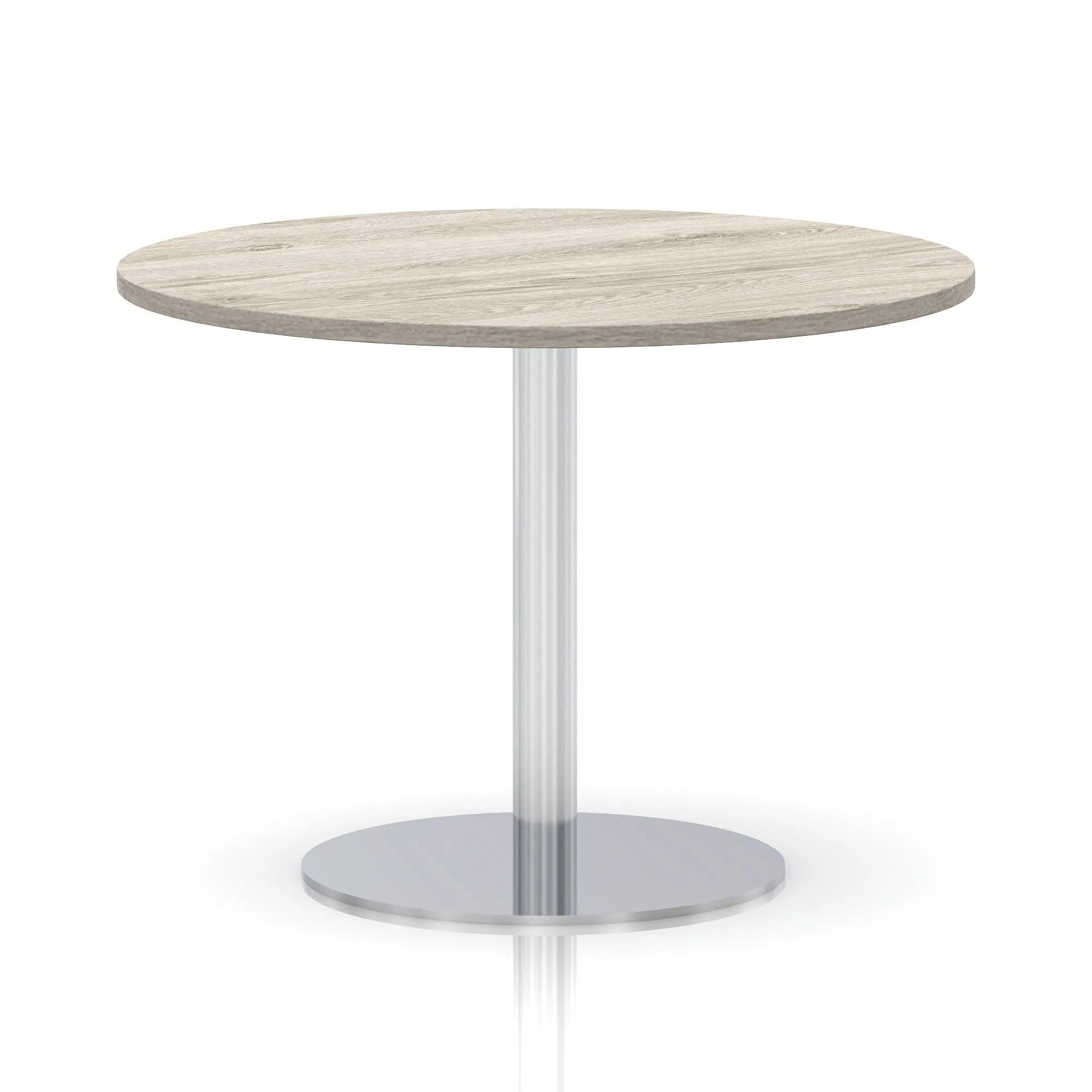 Italia Round Poseur Table Silver Leg