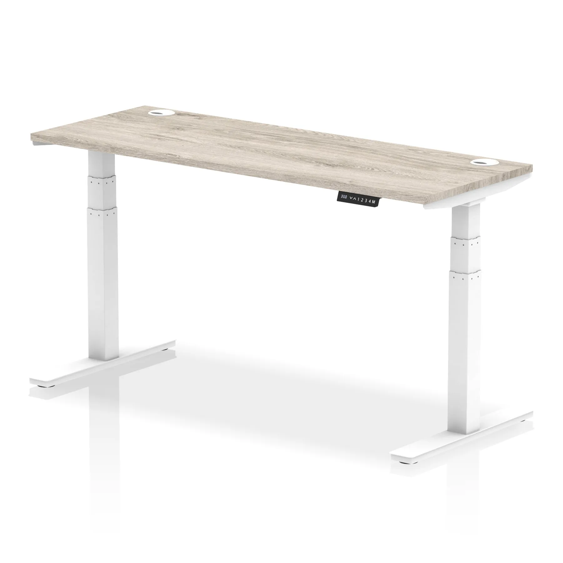 EE - Air Height Adjustable Slimline Desk With Cable Ports