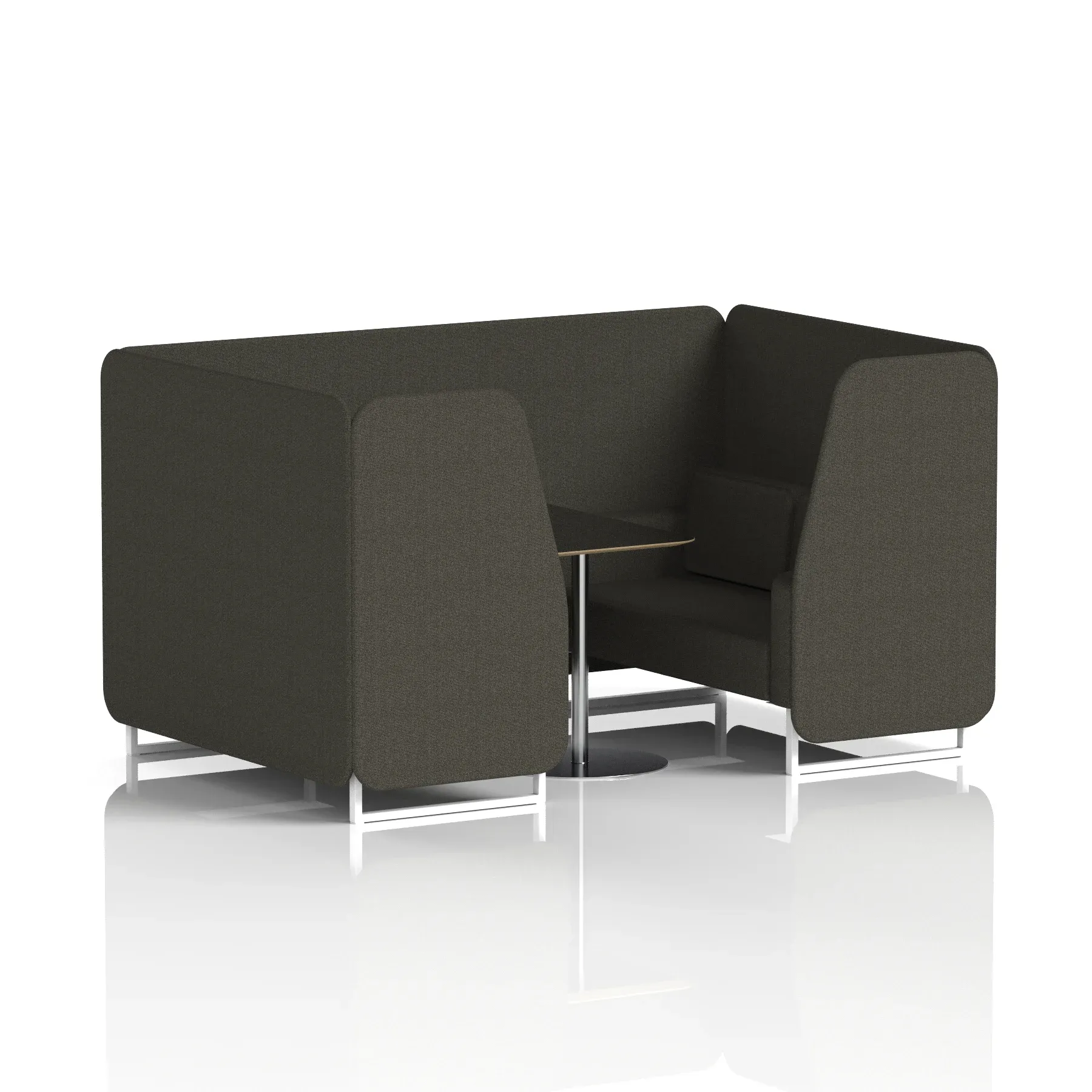 Brixworth Booth With Black Table In Single Tone