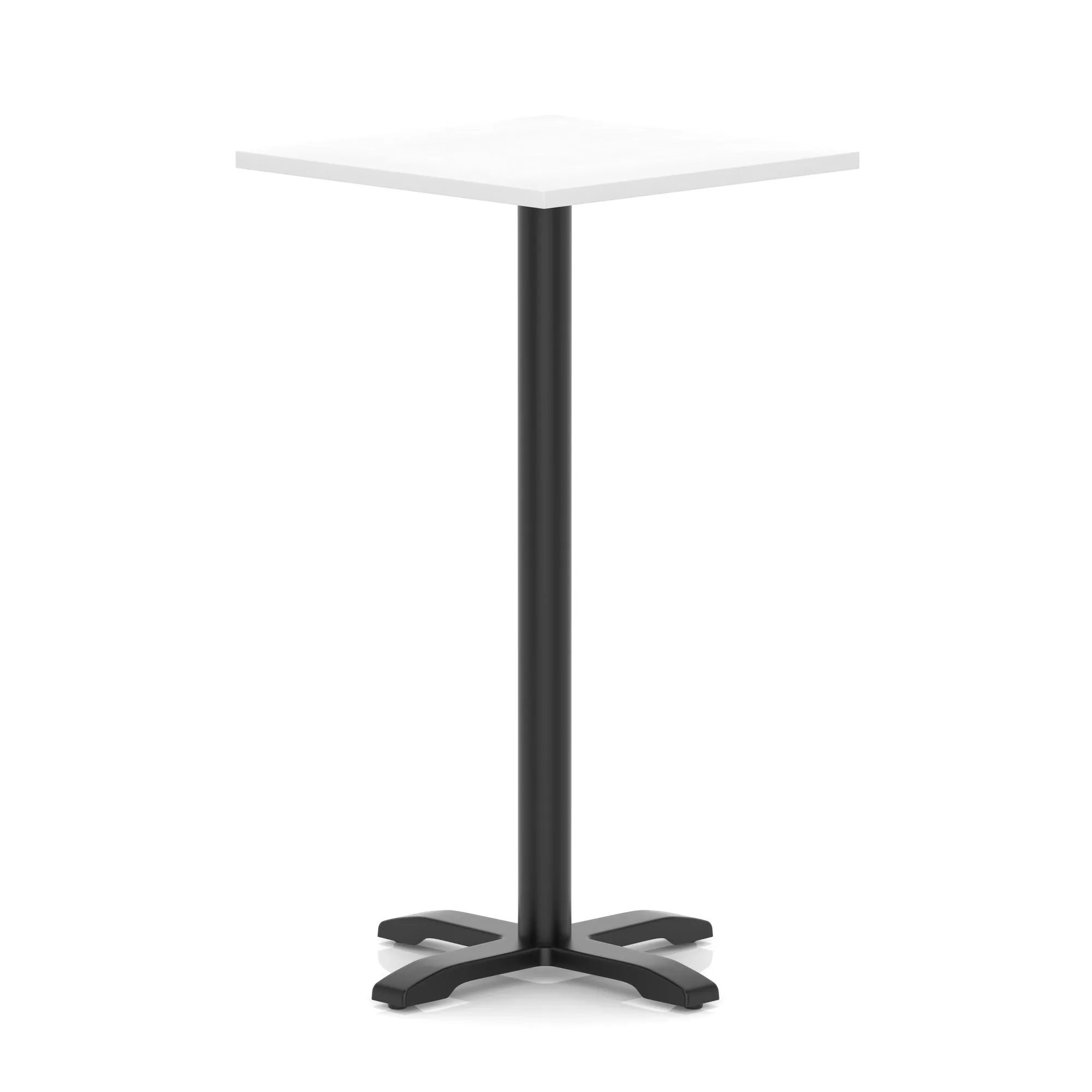 EE - Italia Square Poseur Table With Cross Base Black Leg