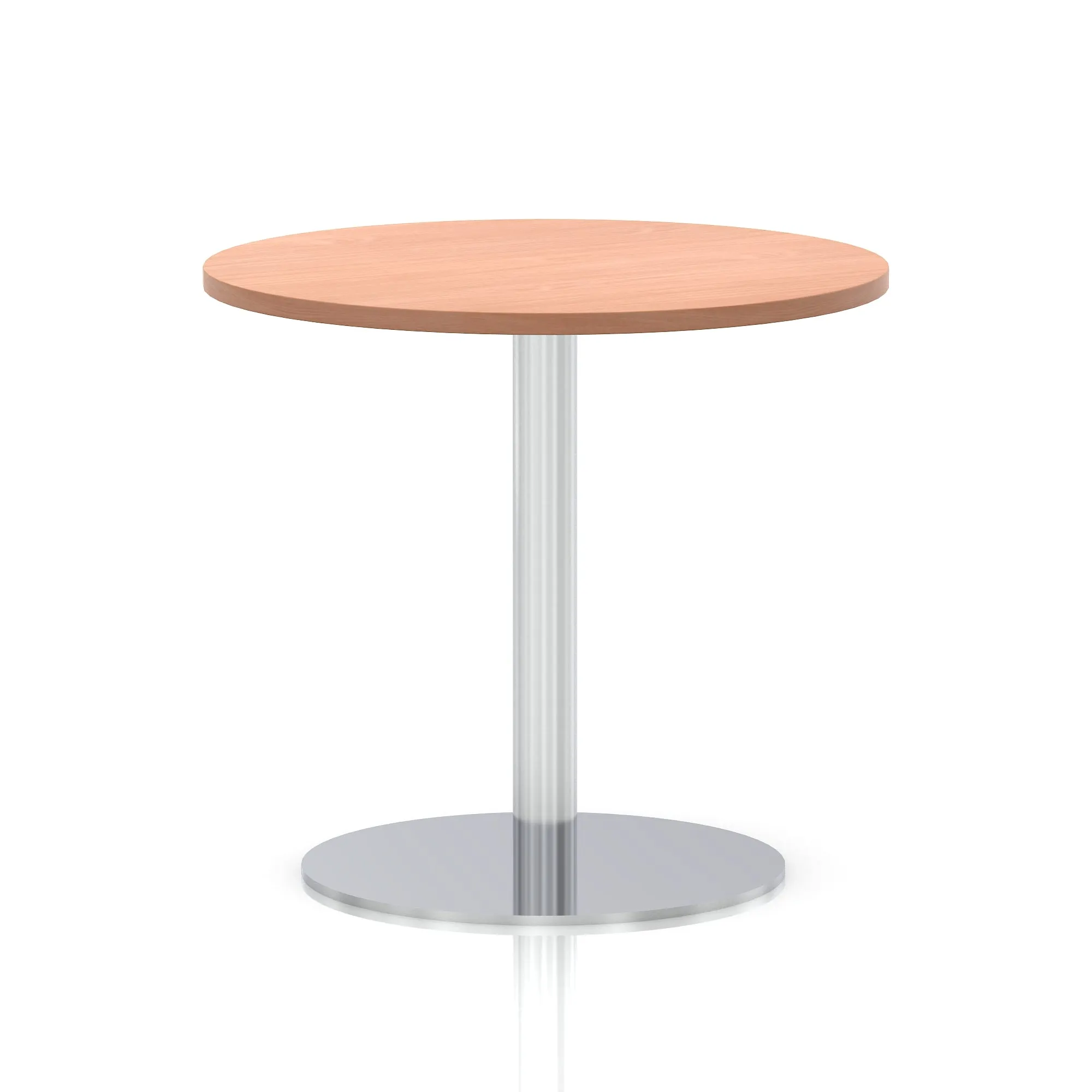 Italia Round Poseur Table Silver Leg
