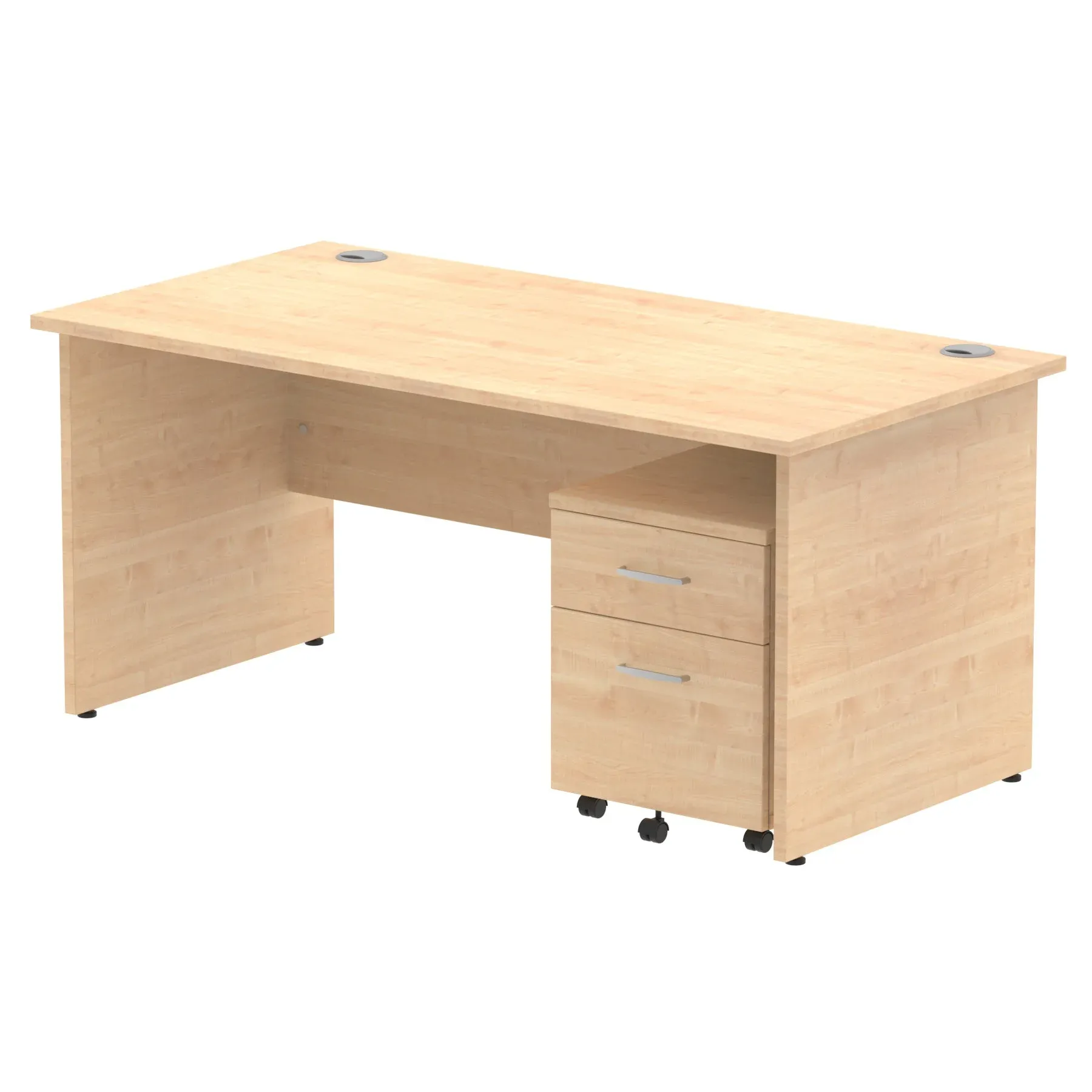 OE - Impulse Panel End Straight Desk With Mobile Pedestal