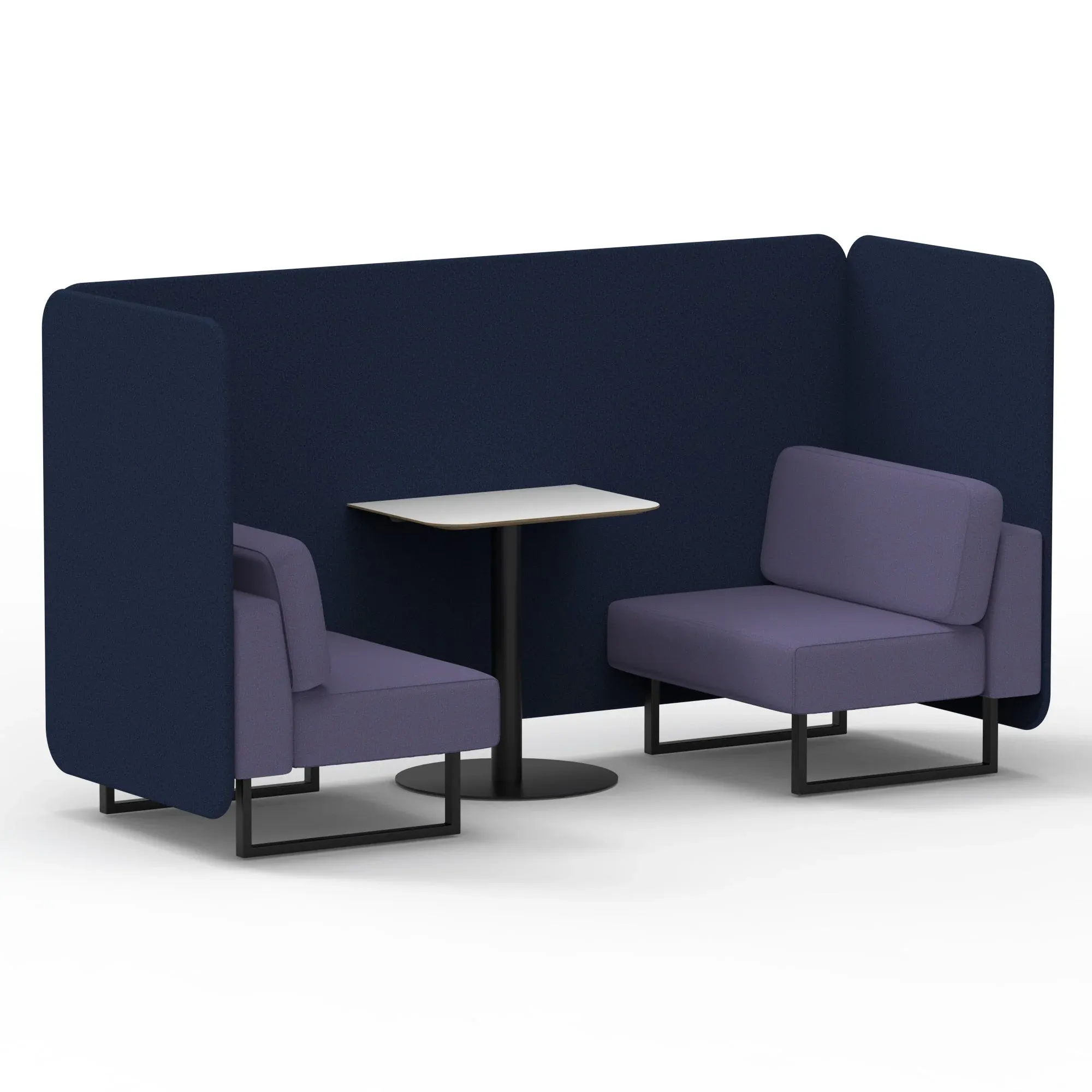 Brixworth Bench Booth With White Table In Two Tone