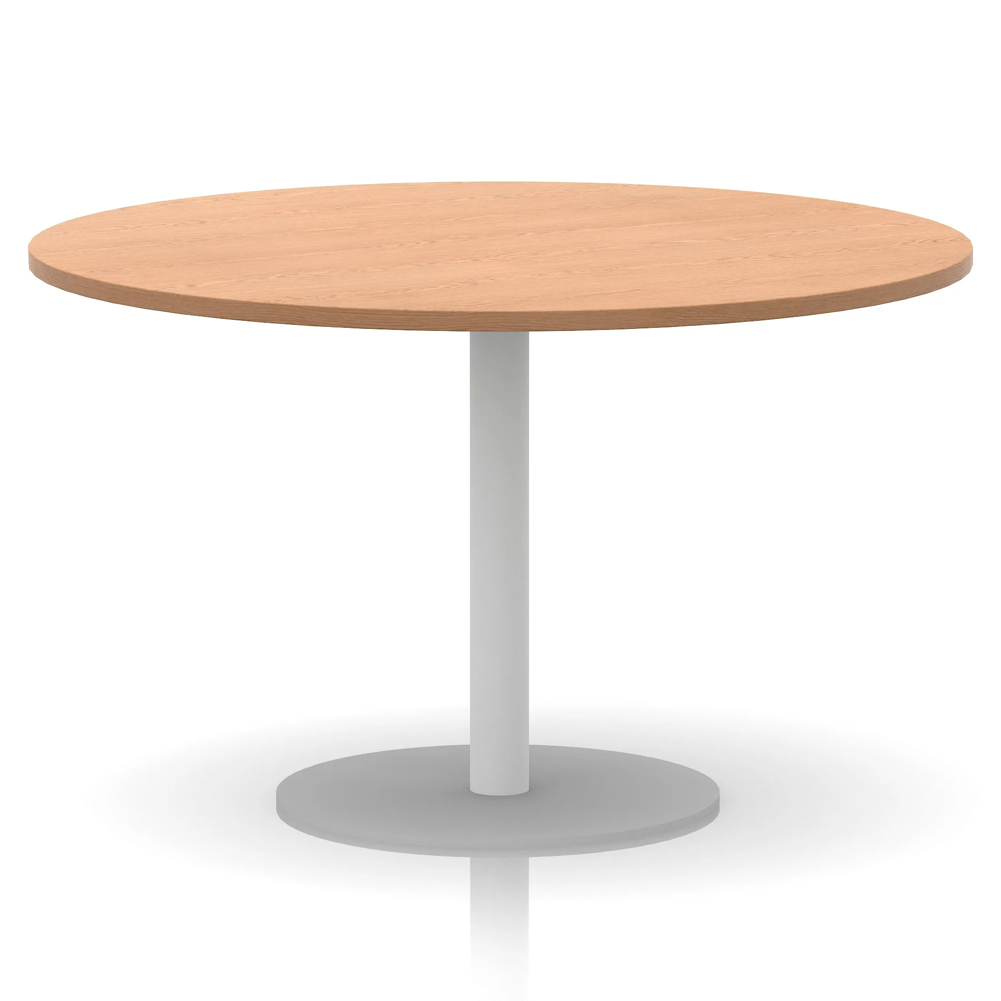 Italia Round Poseur Table White Leg