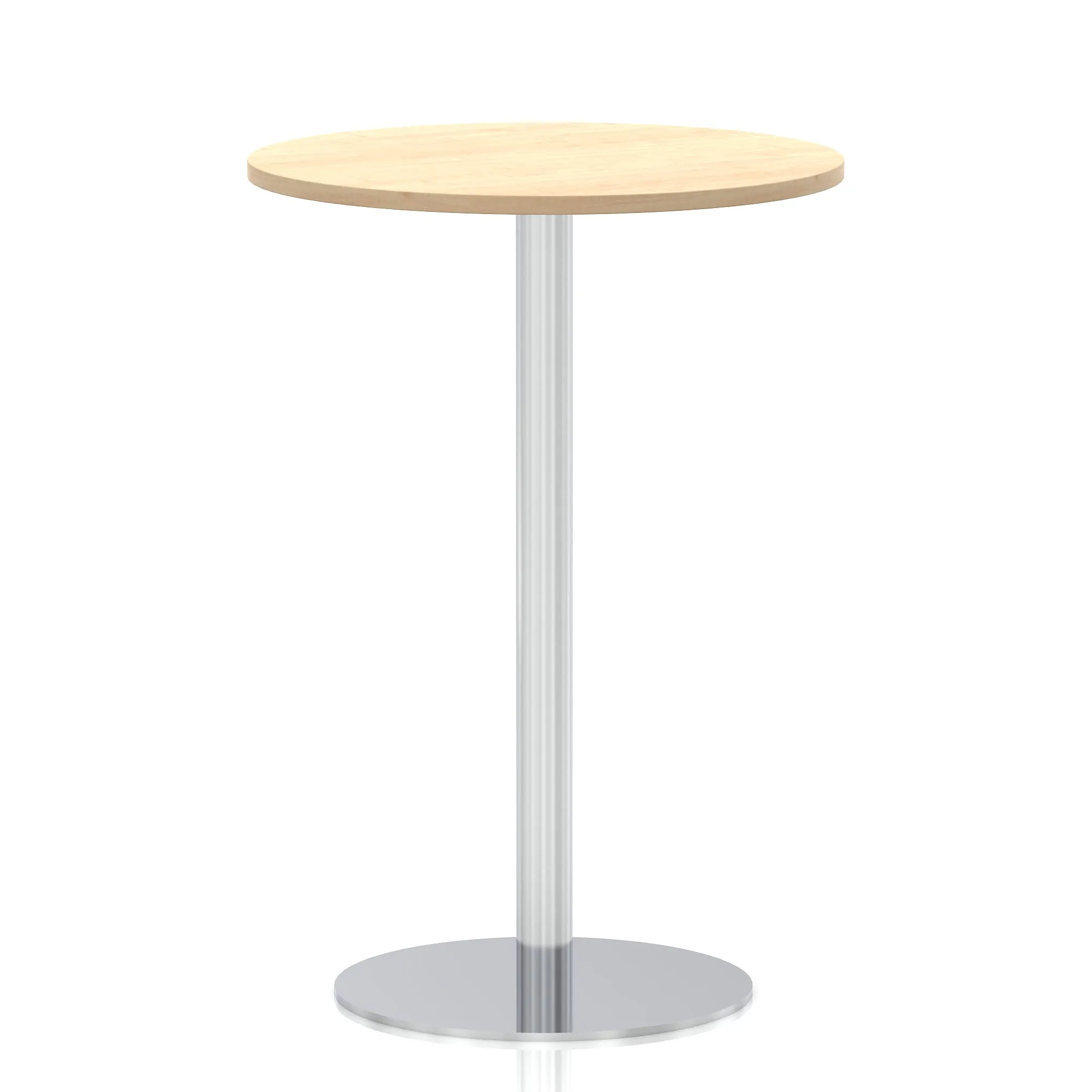 Italia Round Poseur Table Silver Leg