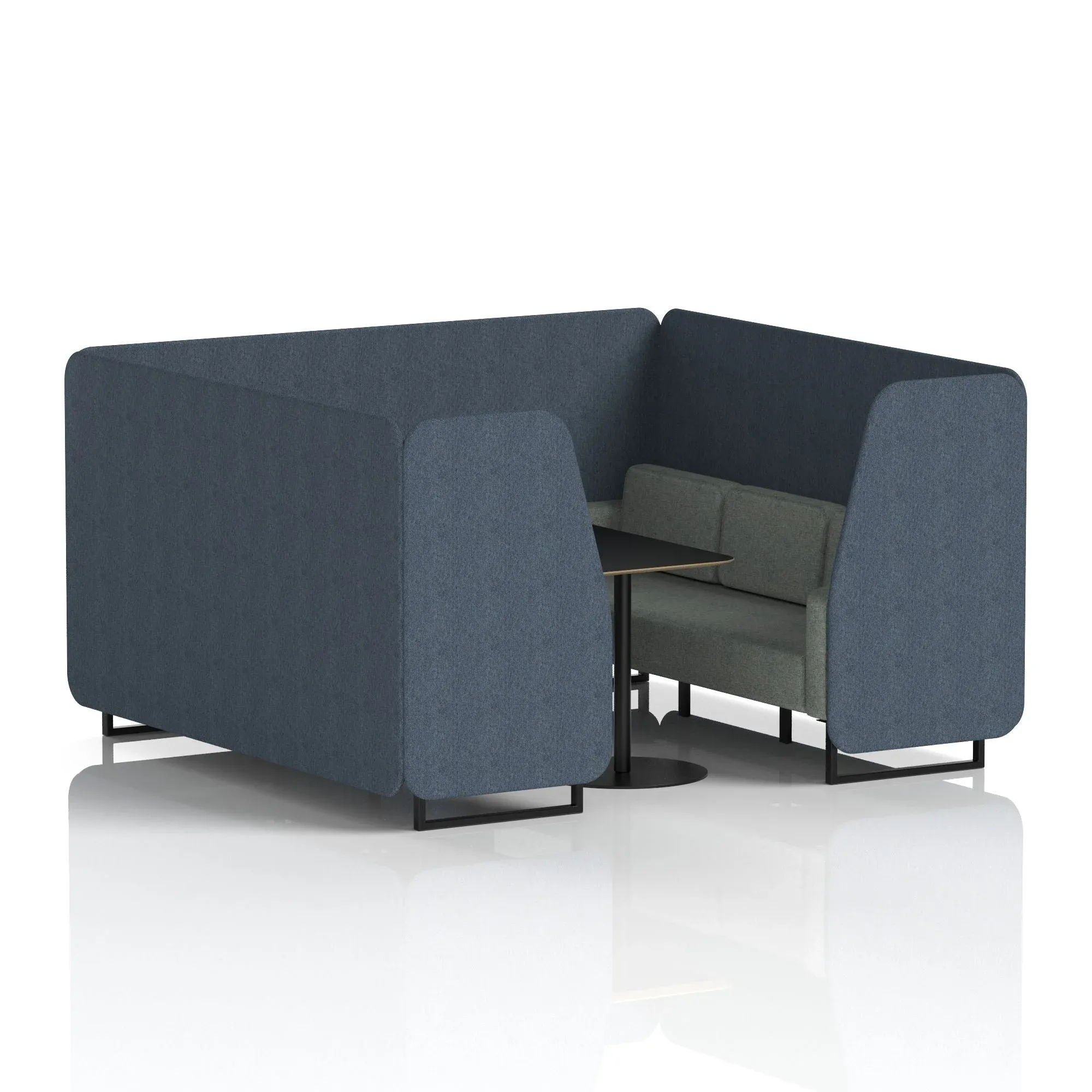 EE - Brixworth Booth With Black Table In Two Tone