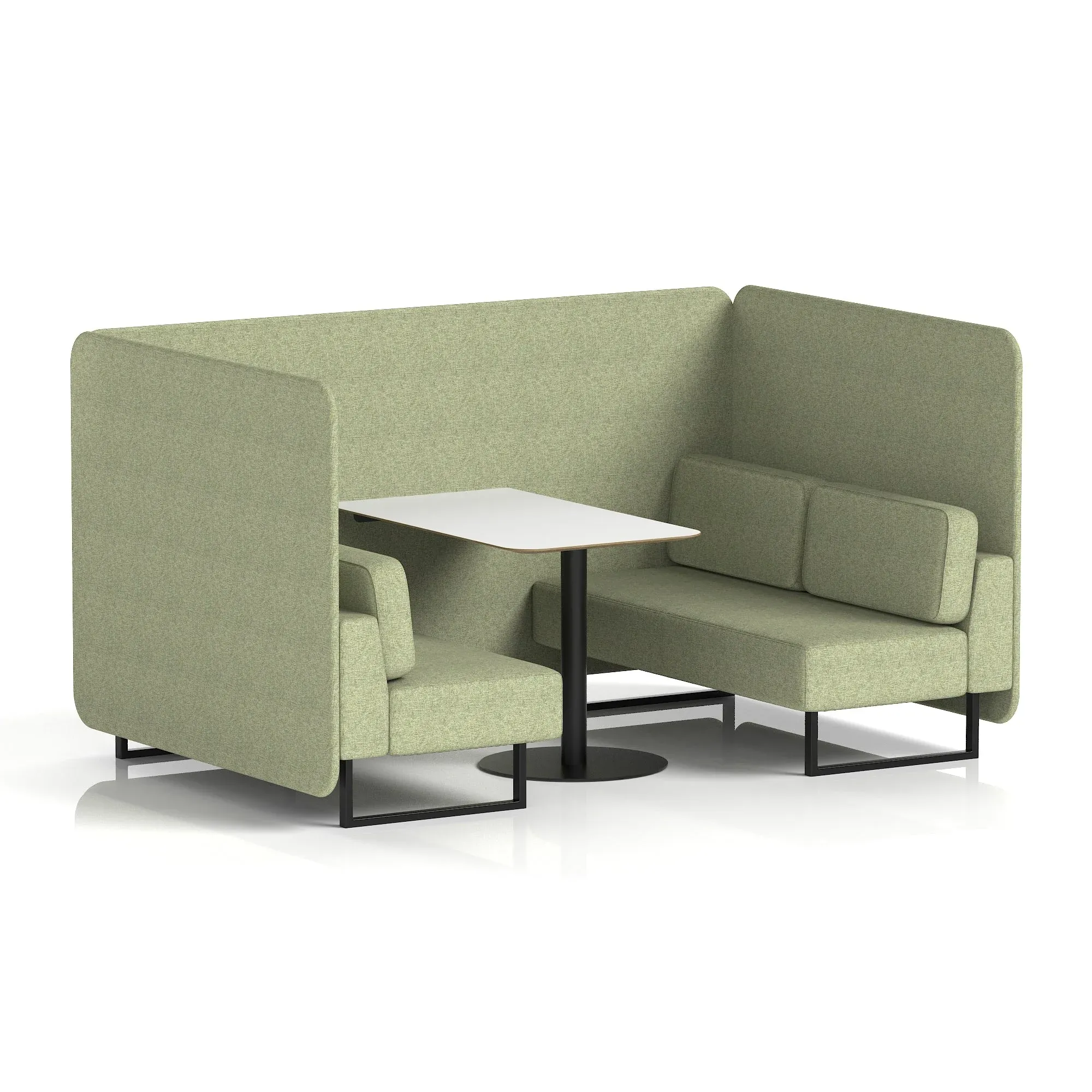 EE - Brixworth Bench Booth With White Table In Single Tone