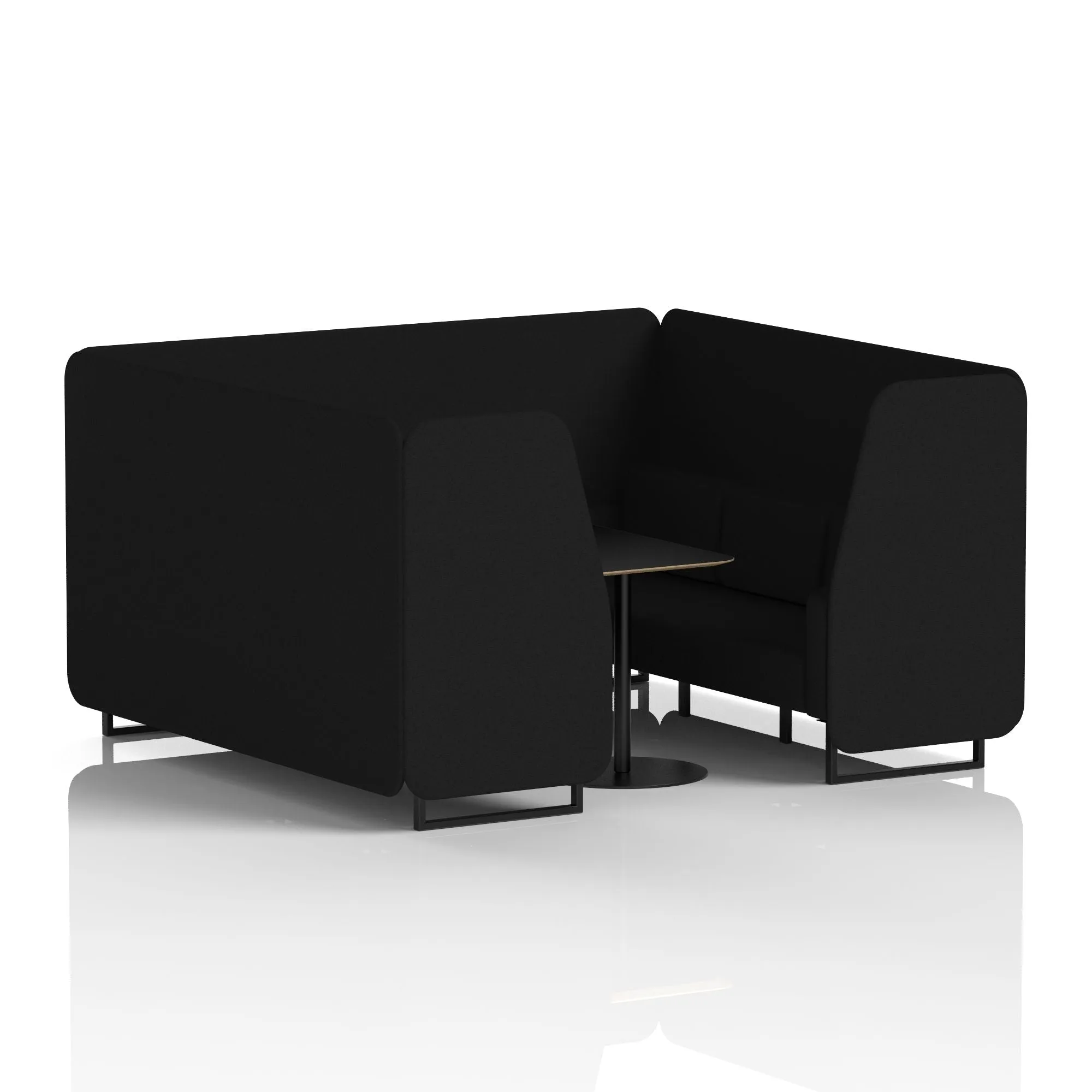 Brixworth Booth With Black Table In Single Tone