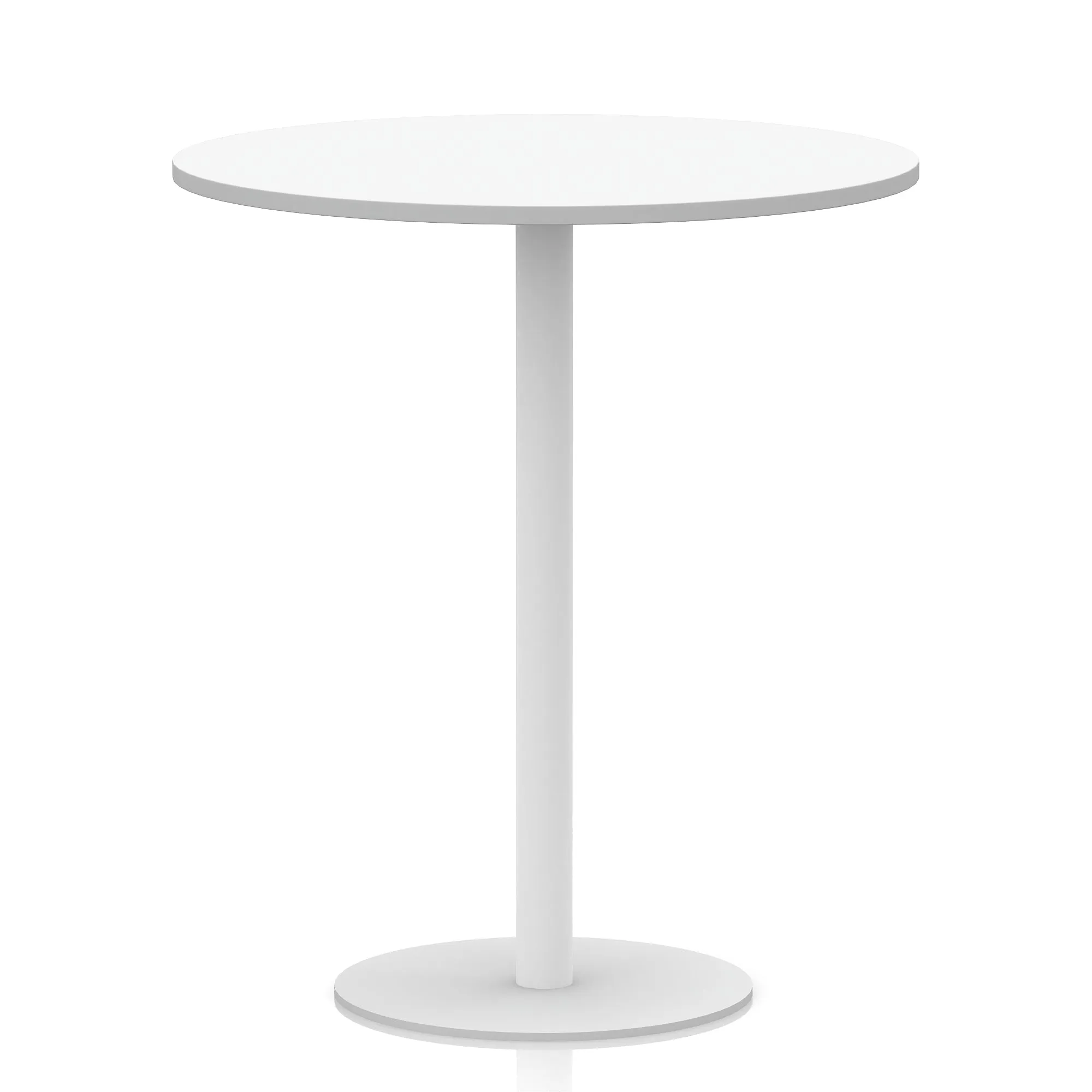 Italia Round Poseur Table White Leg