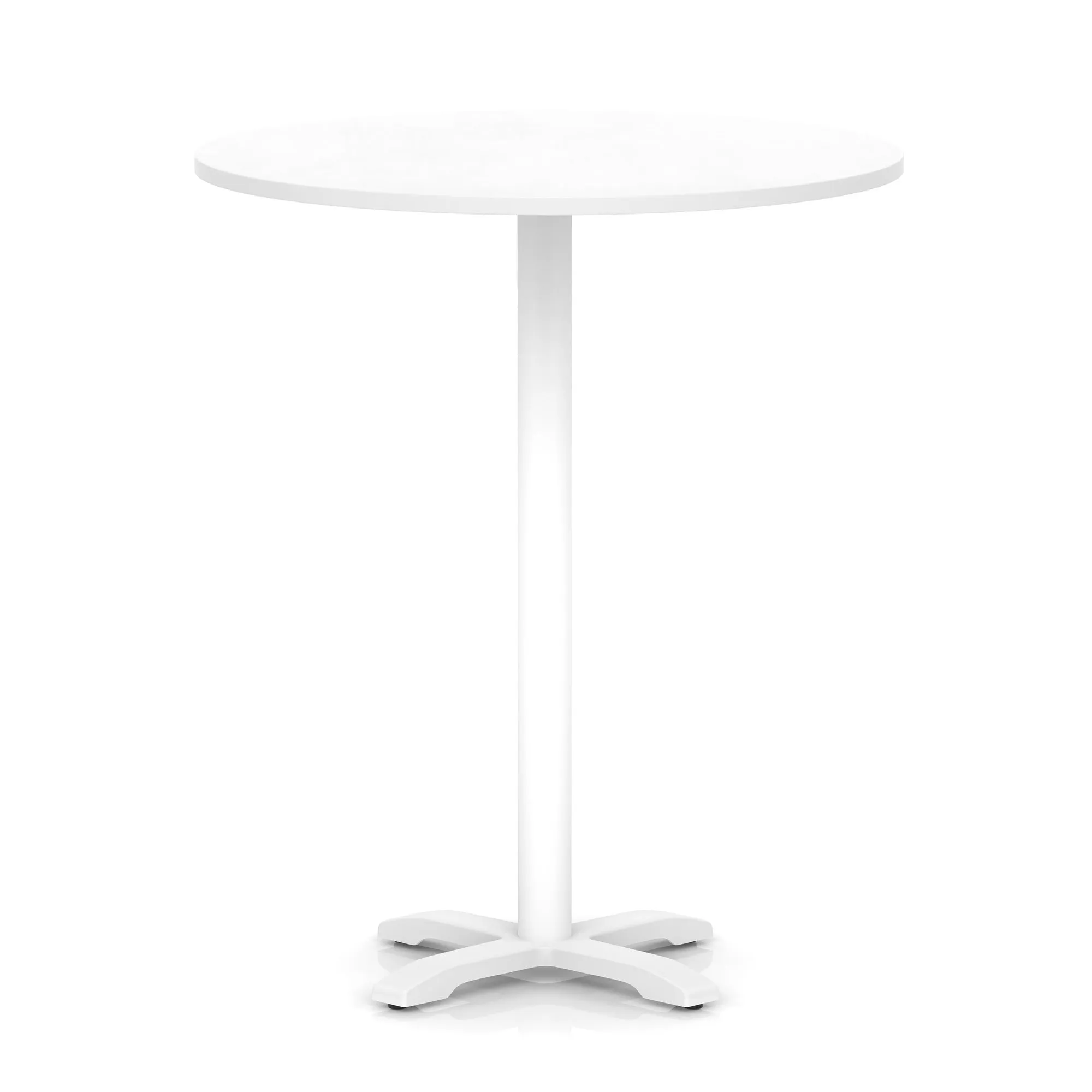 EE - Italia Round Poseur Table With Cross Base White Leg