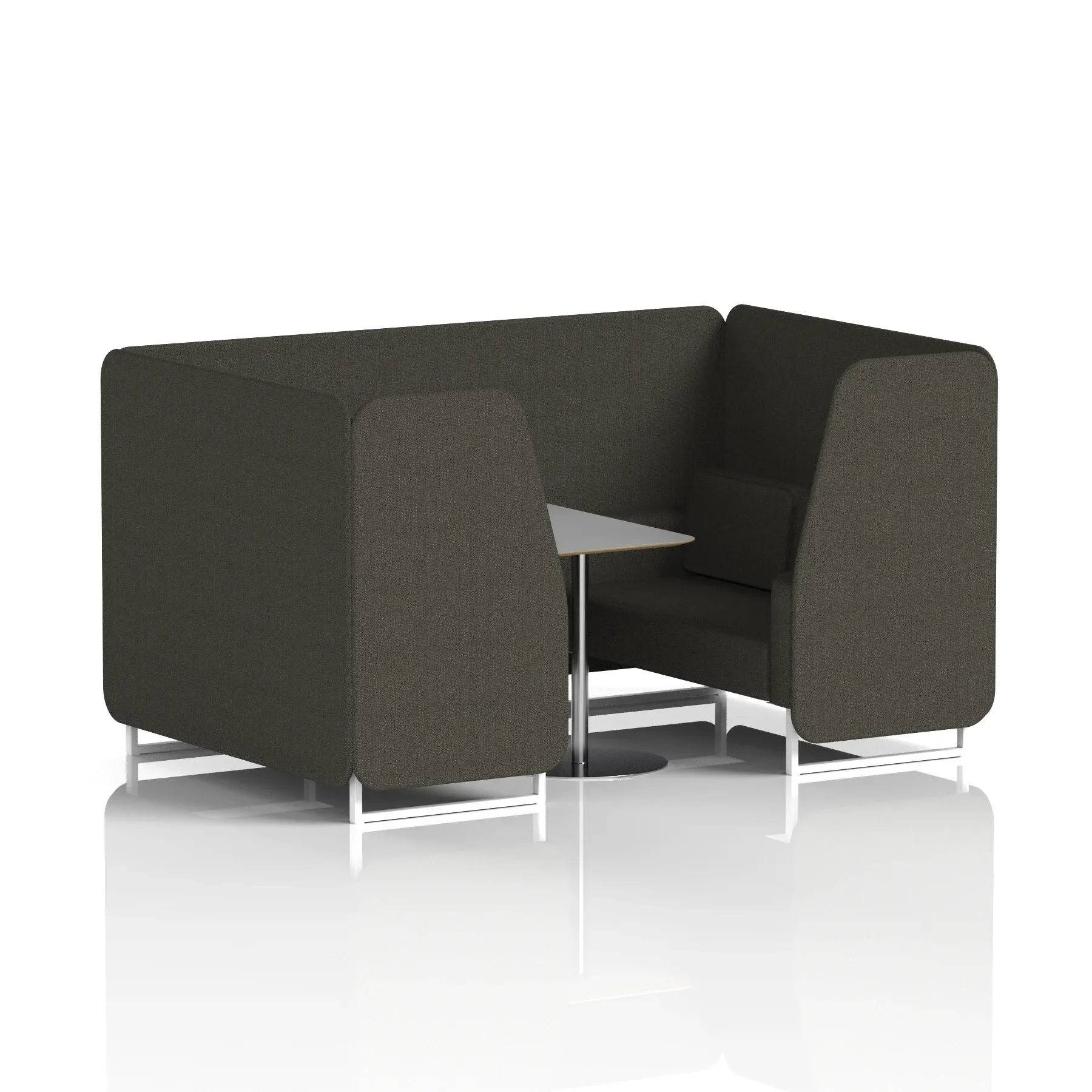 Brixworth Booth With Grey Table In Single Tone