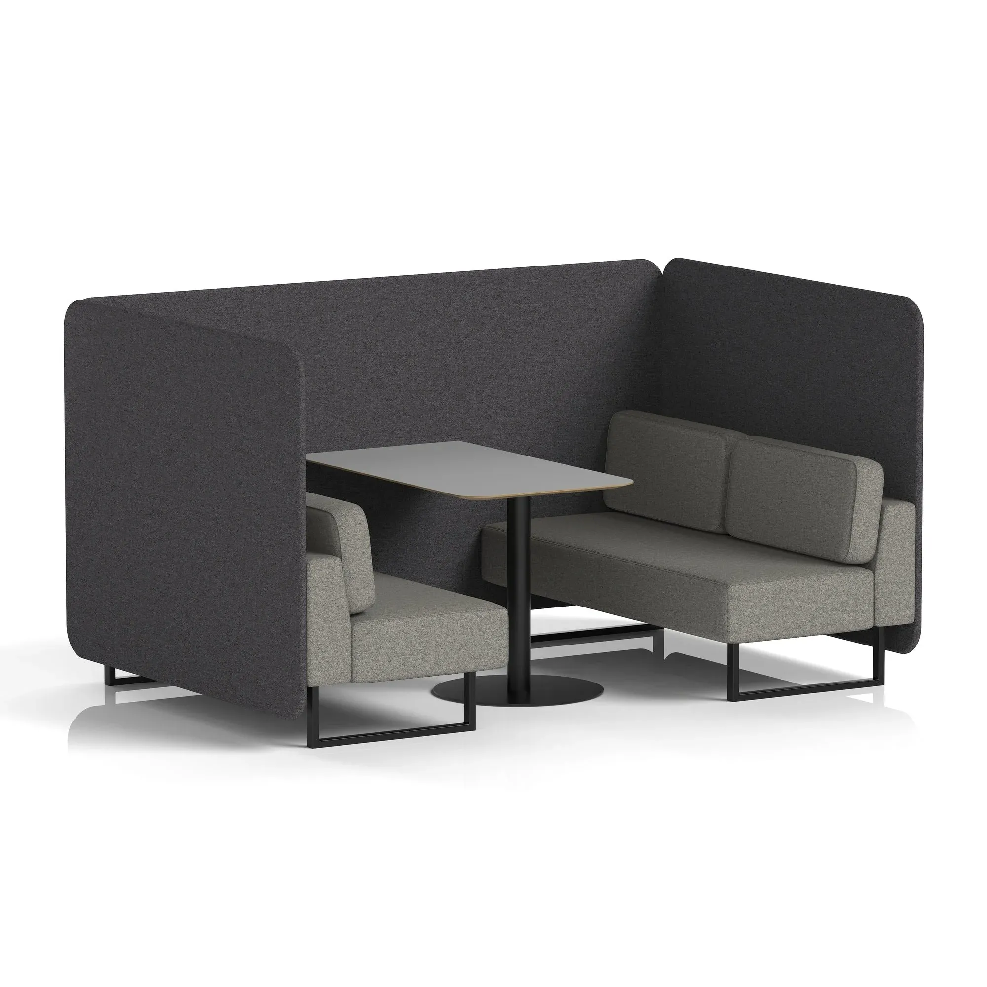 Brixworth Bench Booth With Grey Table In Two Tone
