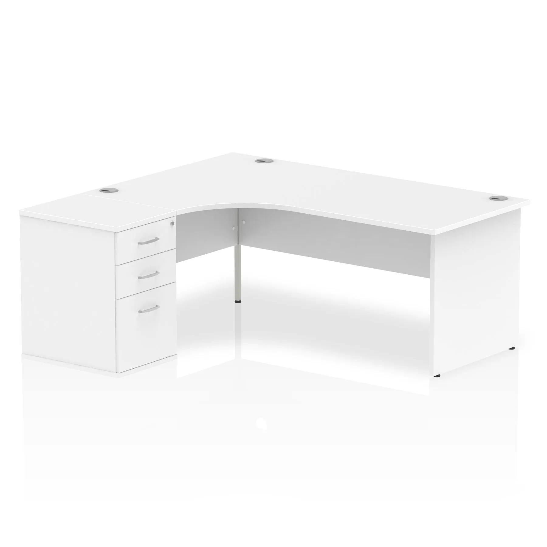 EE - Impulse Panel End Crescent Desk Workstation