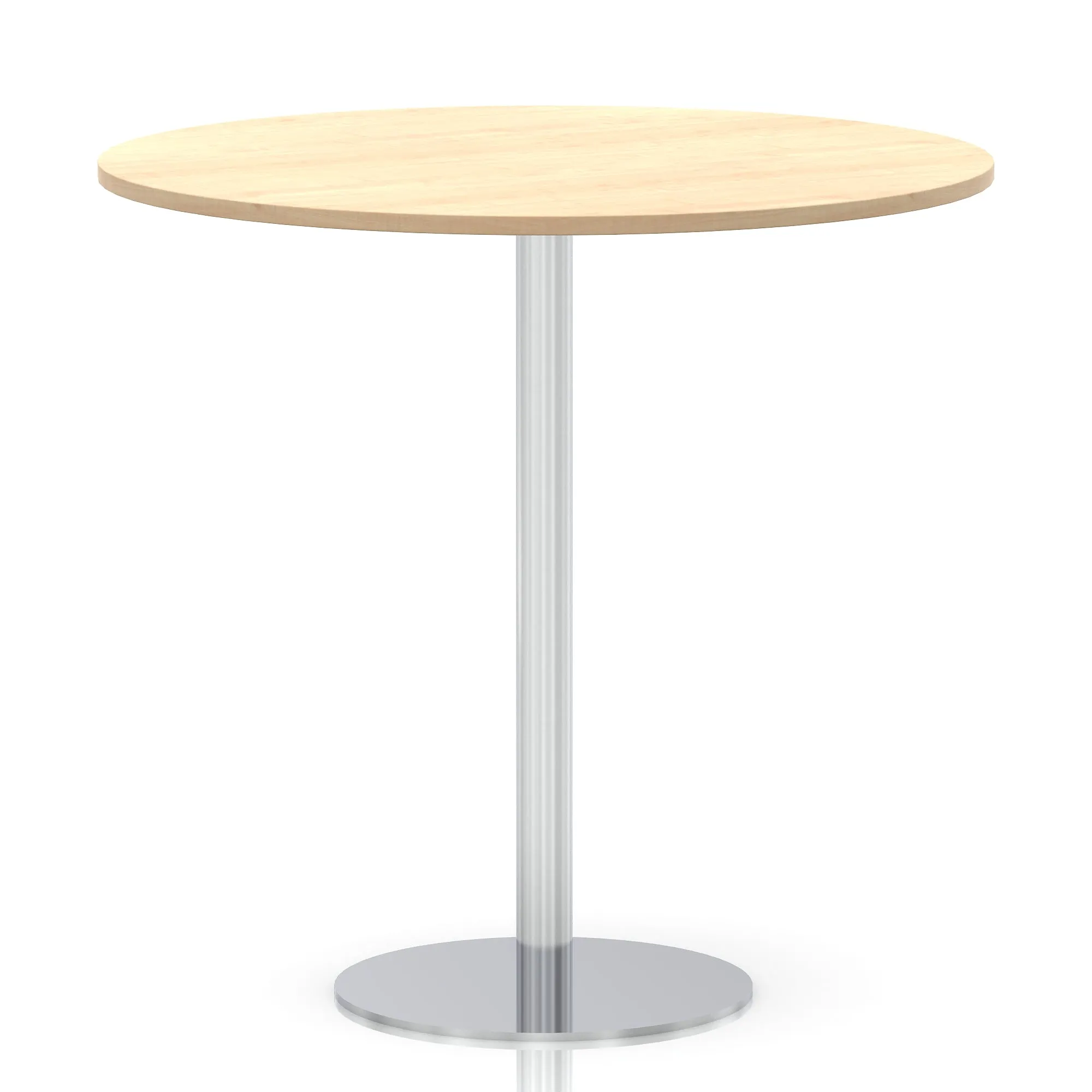 EE - Italia Round Poseur Table Silver Leg