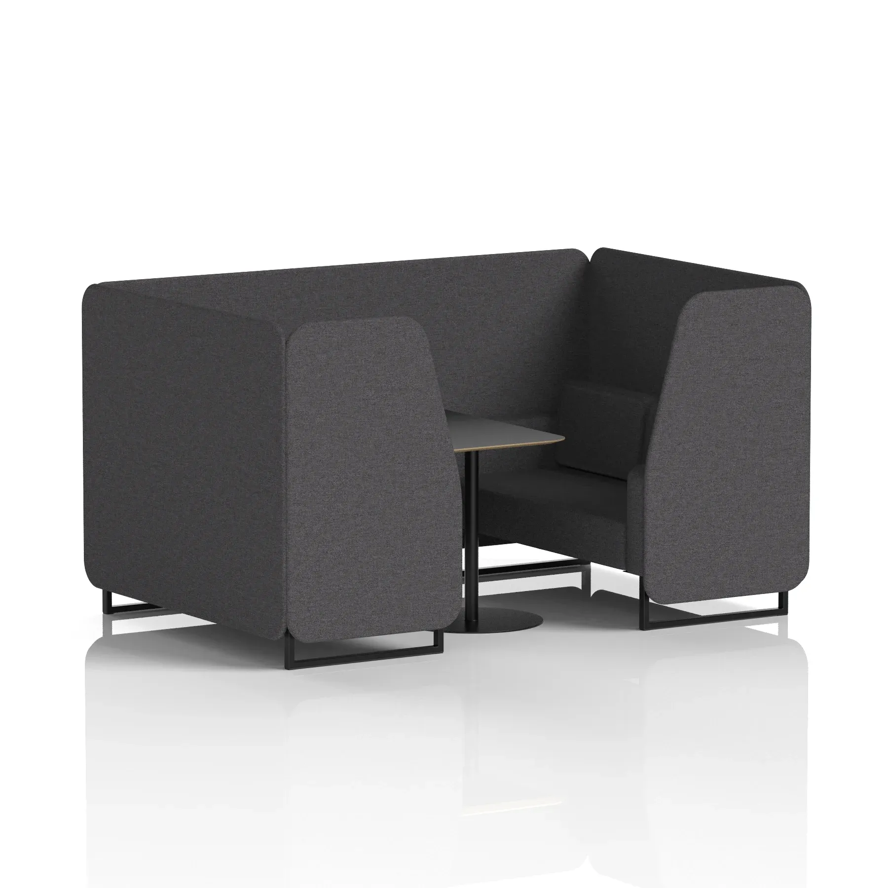 Brixworth Booth With Black Table In Single Tone