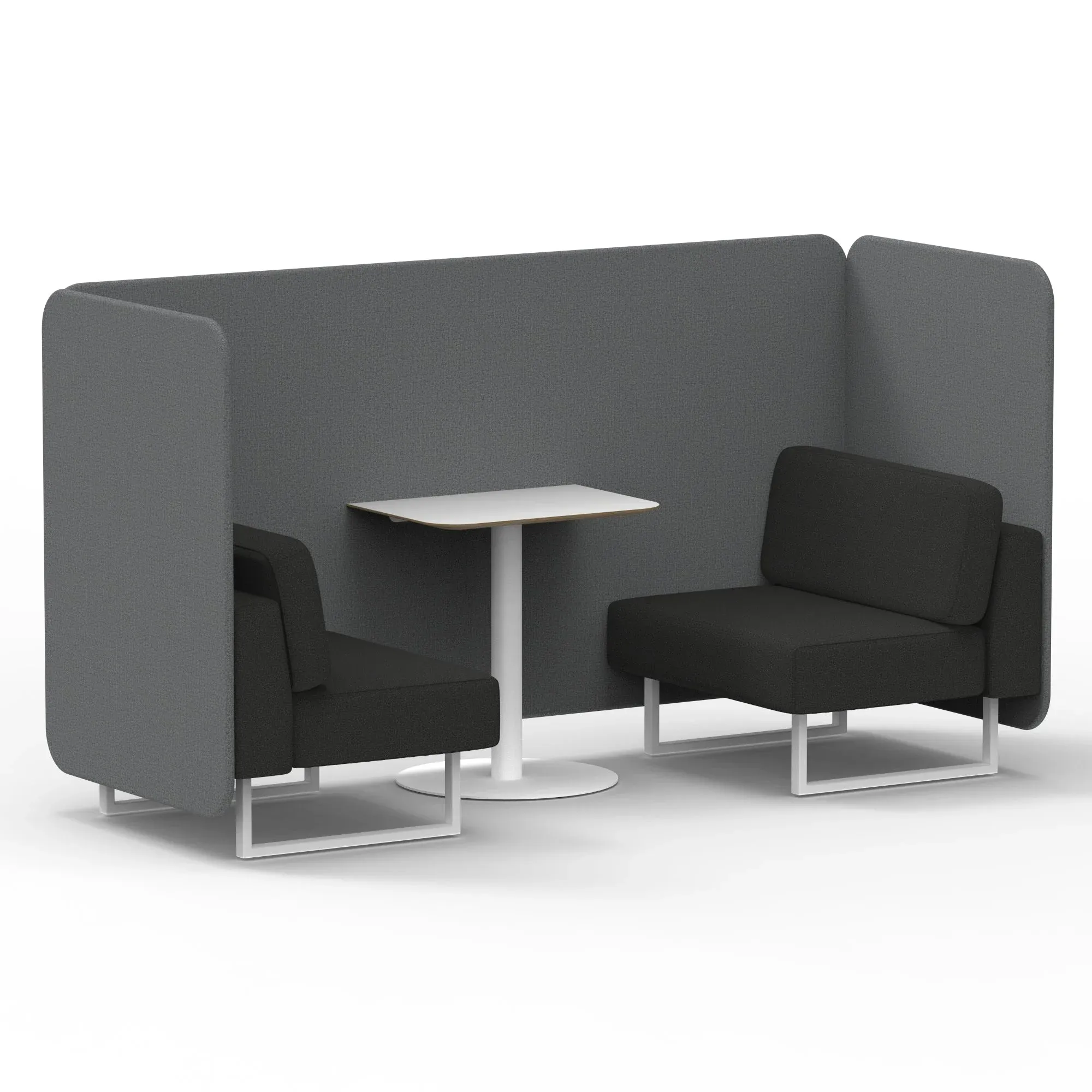 Brixworth Bench Booth With White Table In Two Tone