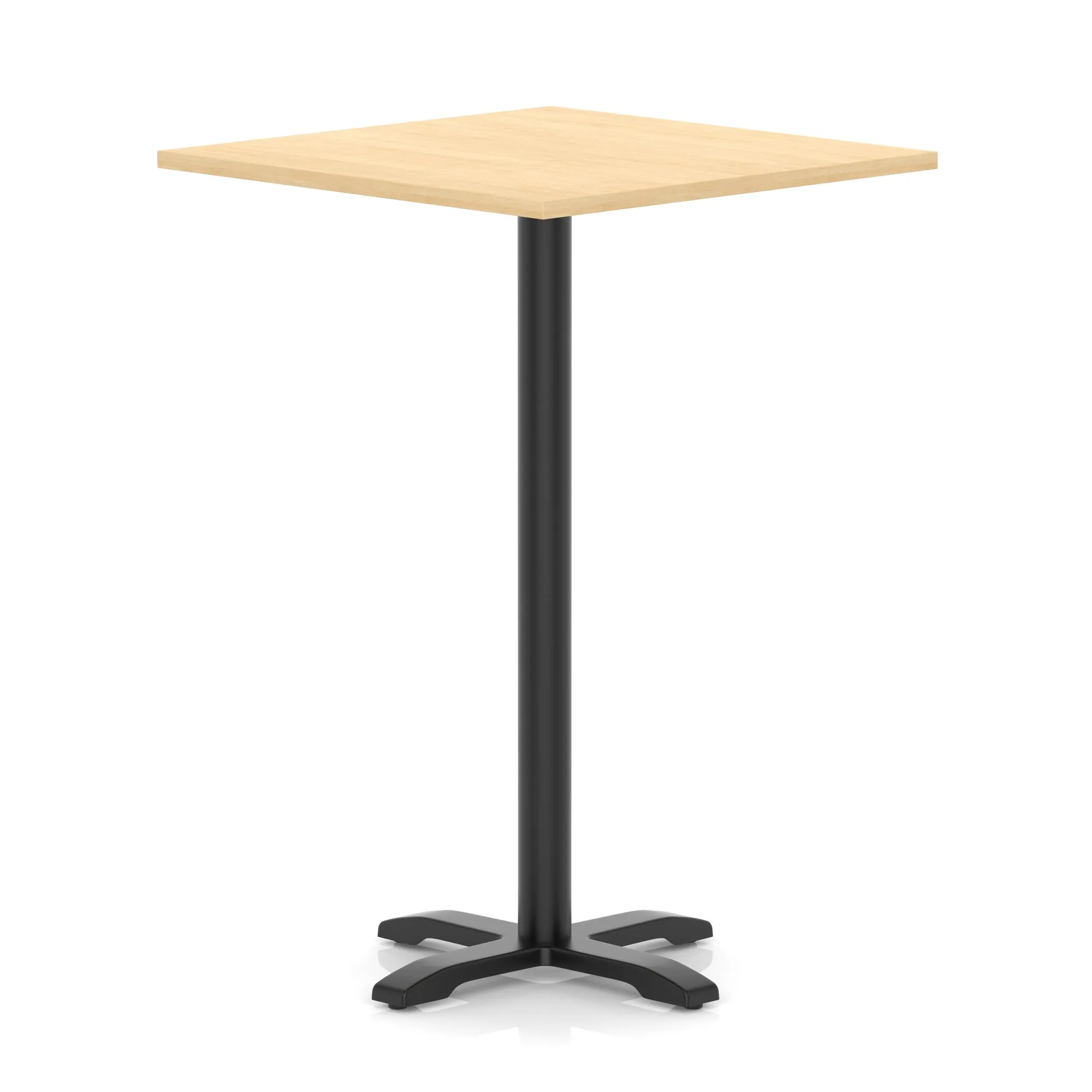Italia Square Poseur Table With Cross Base Black Leg