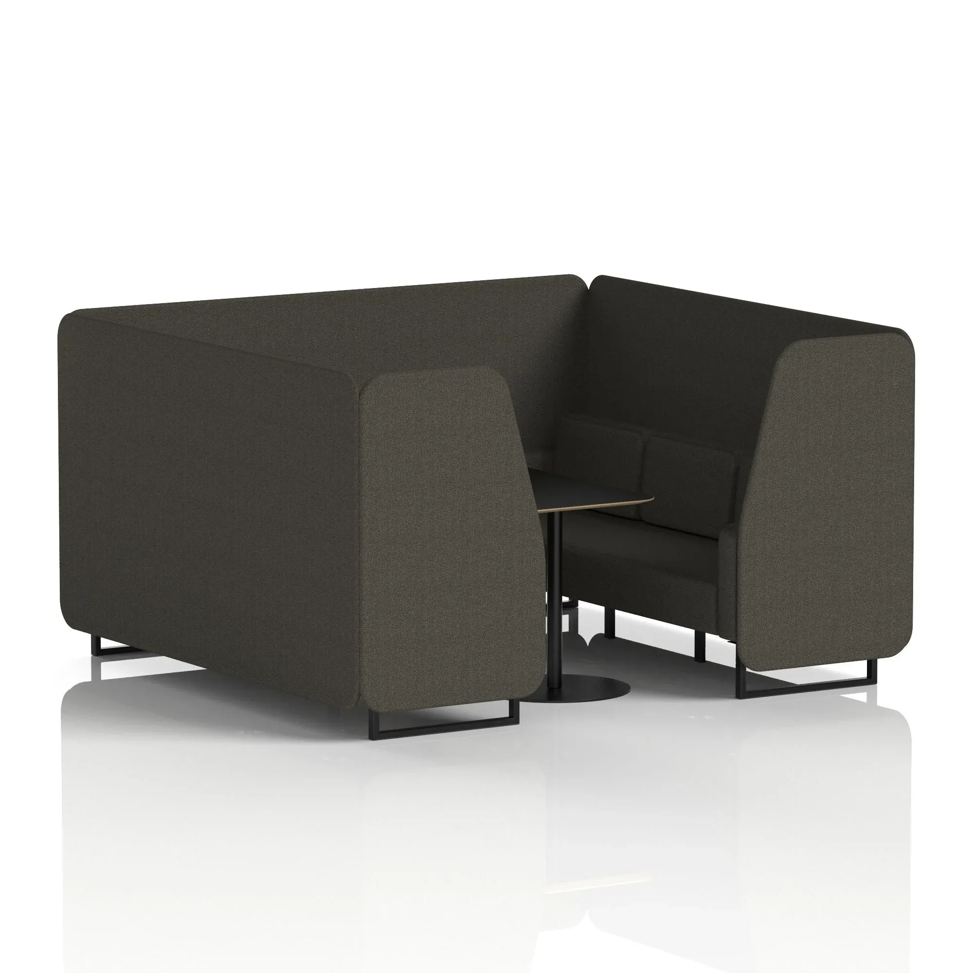 Brixworth Booth With Black Table In Single Tone