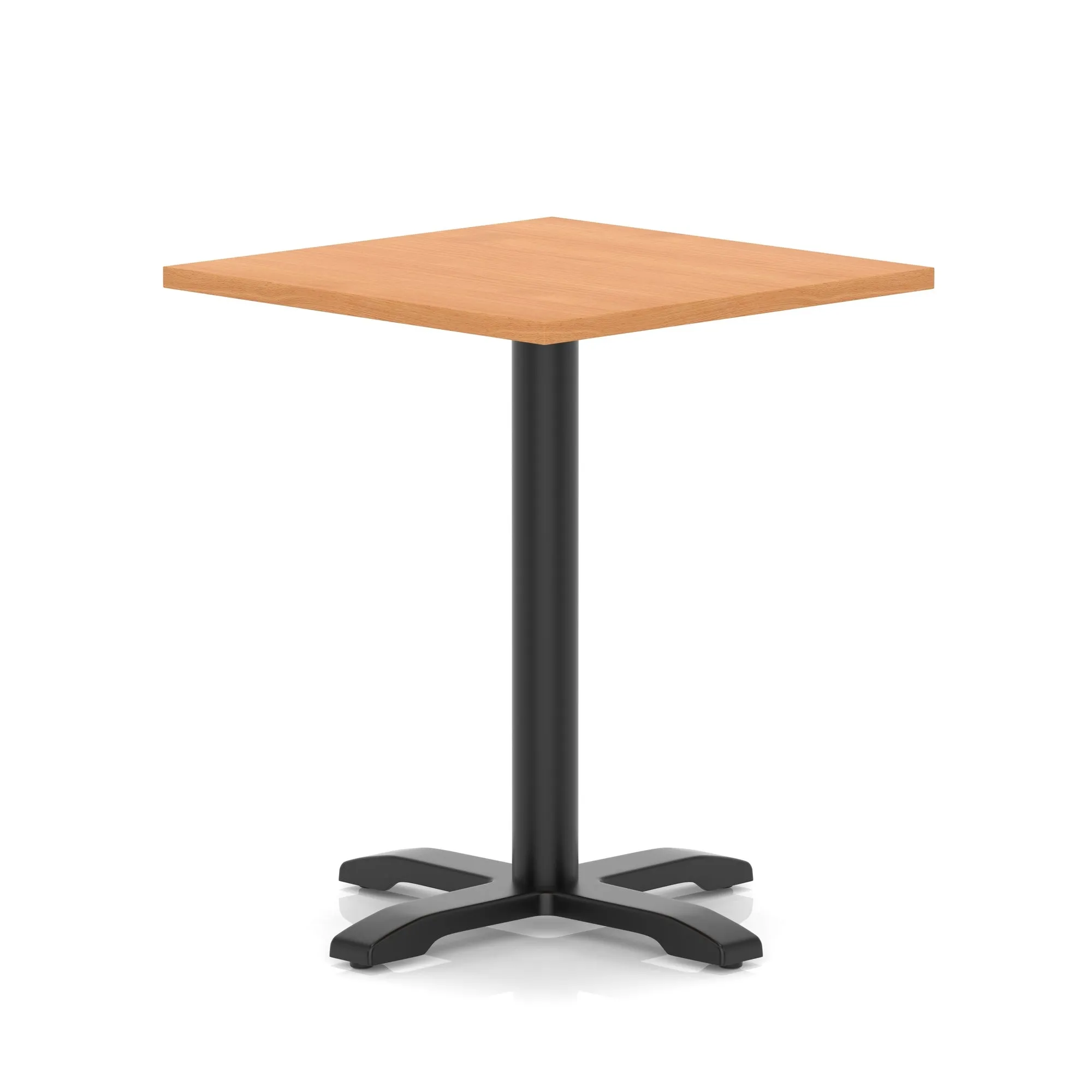 Italia Square Poseur Table With Cross Base Black Leg