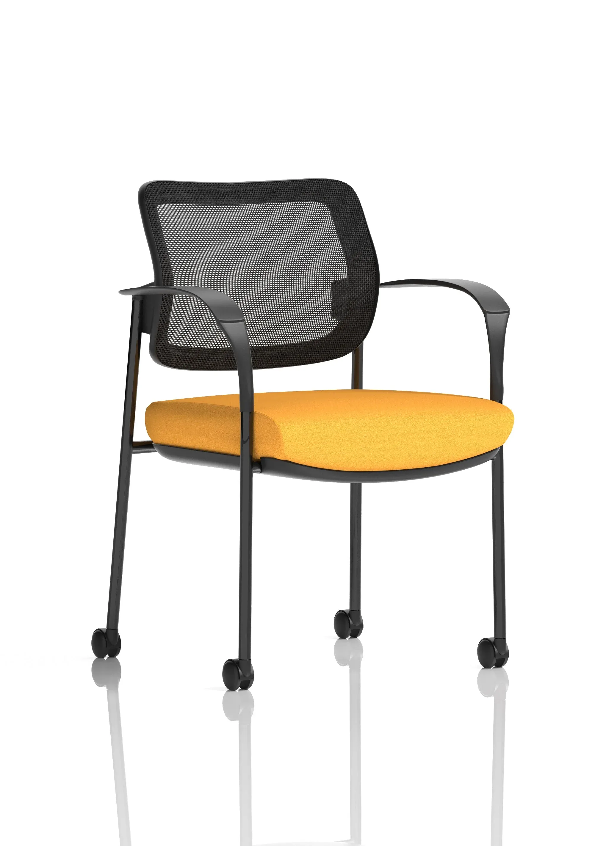 Brunswick Deluxe Medium Back Visitor Office Chair with Arms with Castors