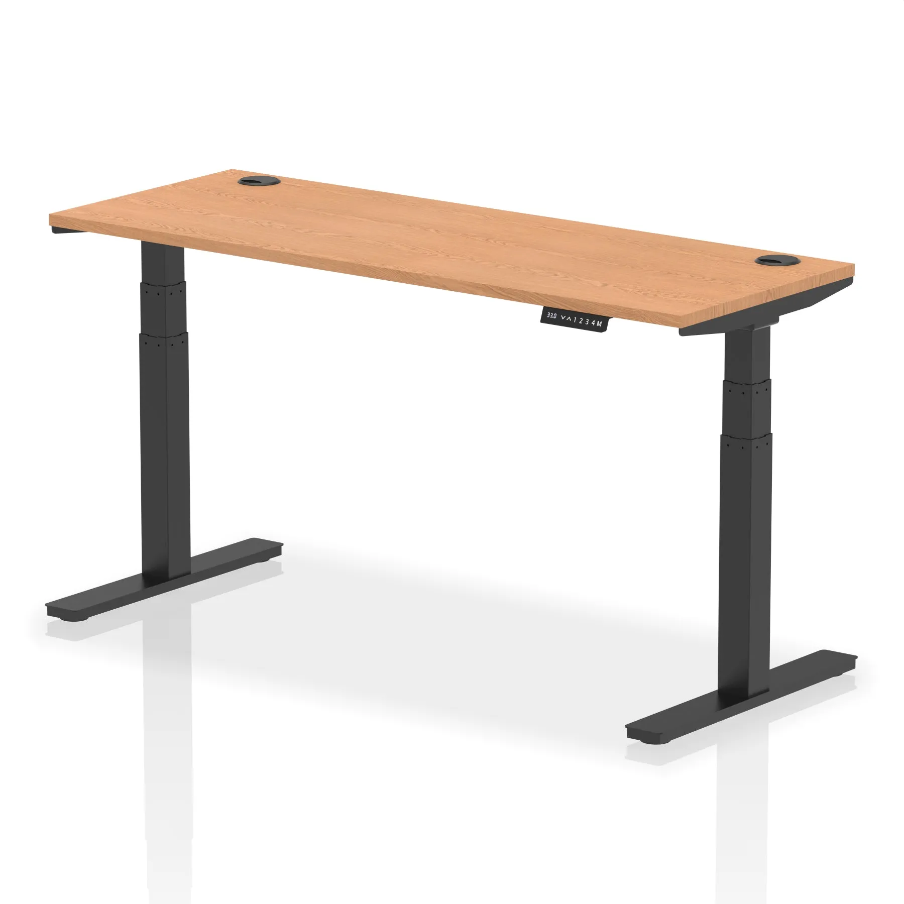 EE - Air Height Adjustable Slimline Desk With Cable Ports
